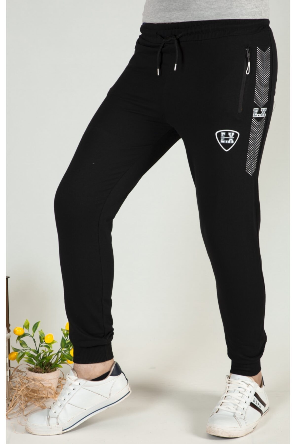 Nokta's Ex Noktalı Eşofman Altı Siyah