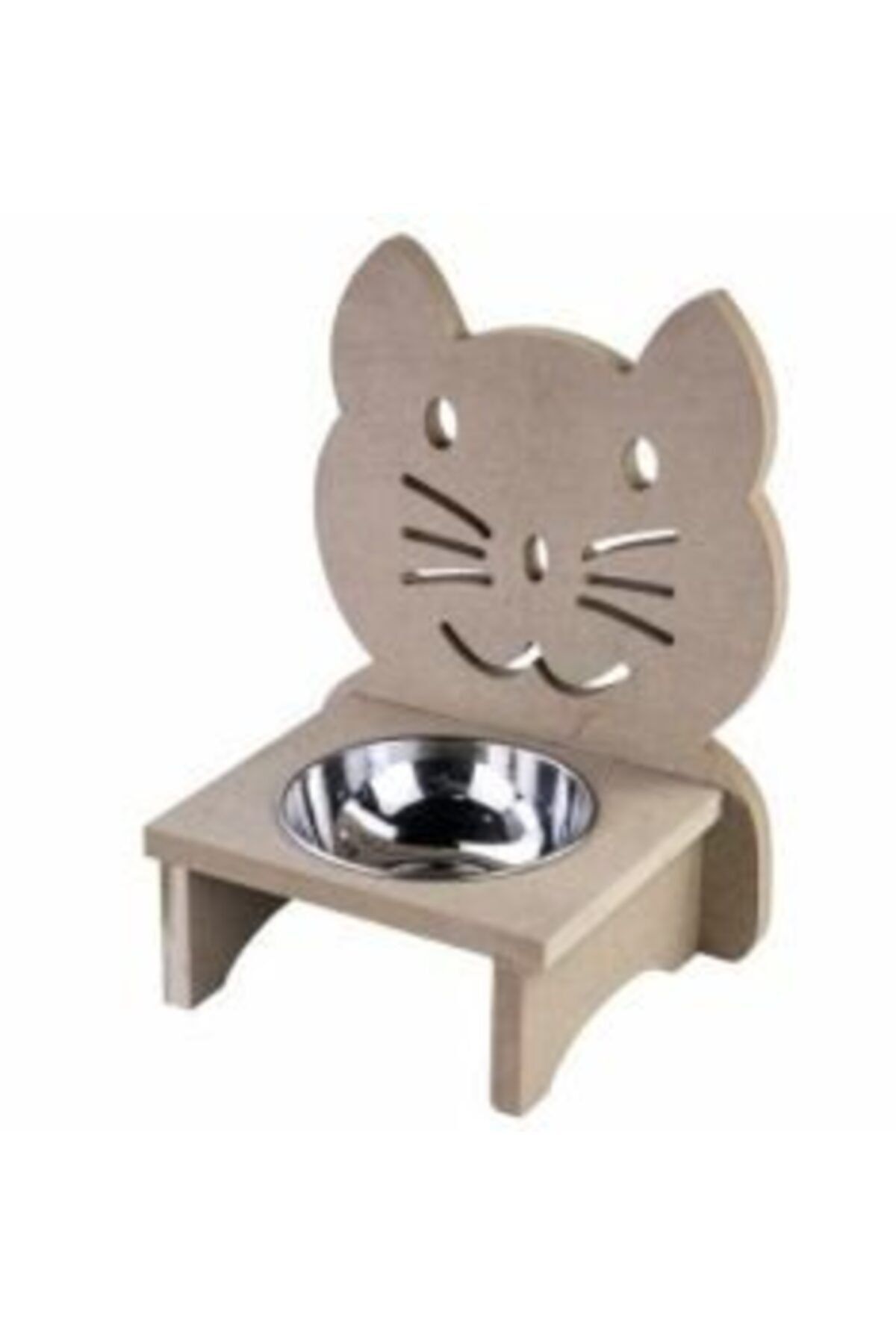 Animer Sanat Dekoratif Boyanabilir Tekli Kedi Mama Kabı