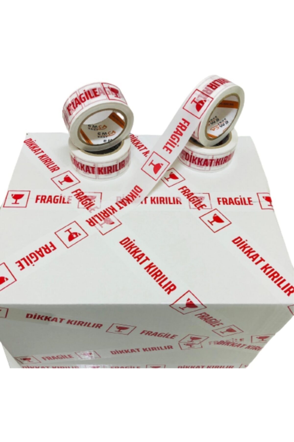 EMCA Fragile Dikkat Kırılır Baskılı Koli Bandı 45 X 100 M 6 Adet