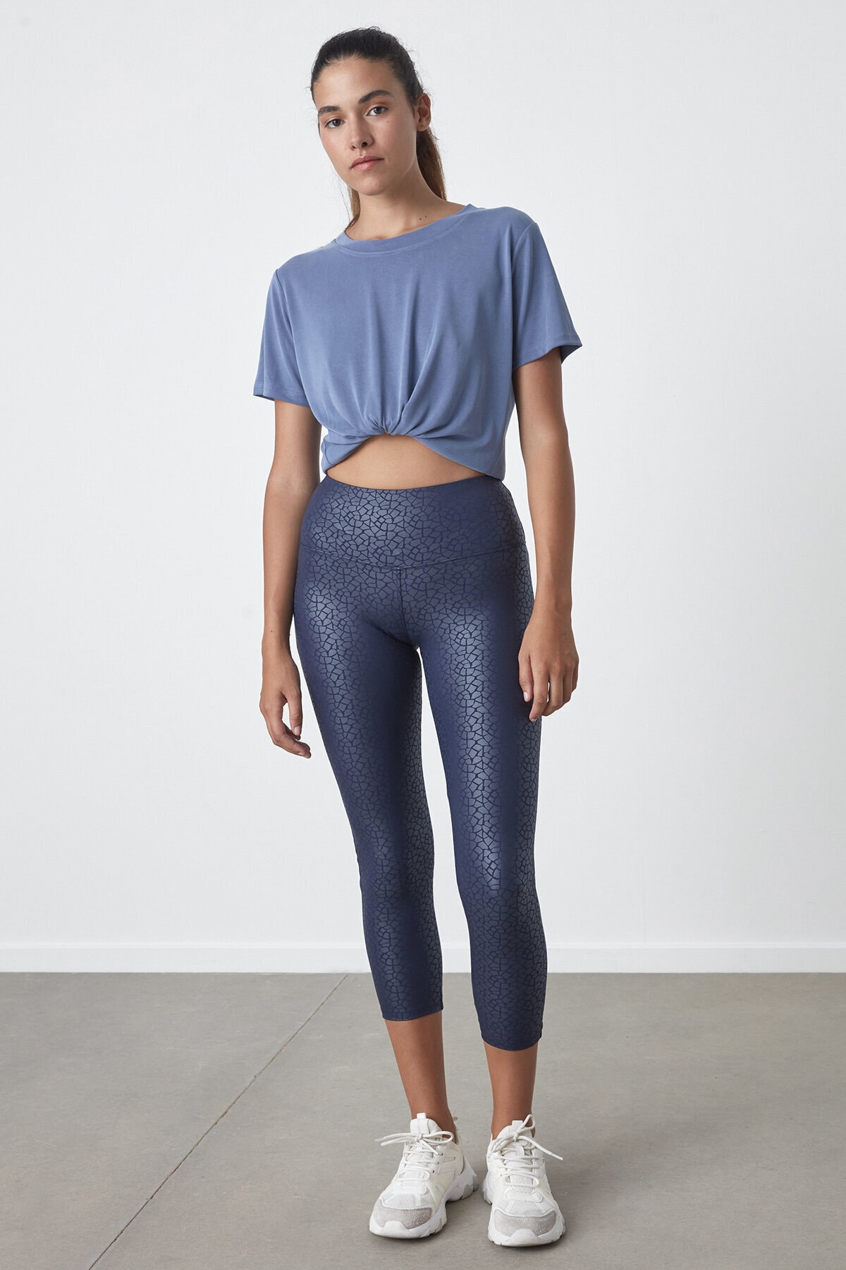 Penti Mavi Push Up Geo Printed Tayt