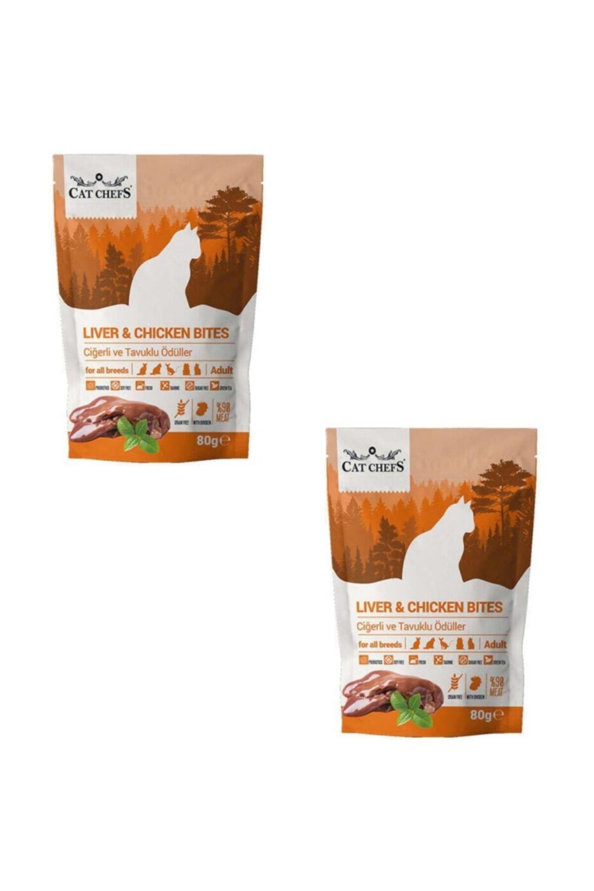 Cat Chefs Tavuklu Ciğerli Kedi Ödül Maması 80 Gr 2 Adet
