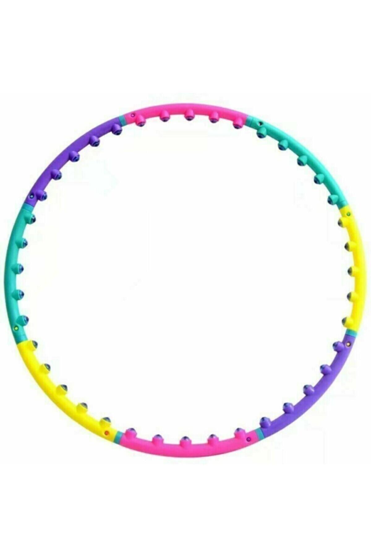 Markafox Masajlı Fitness Hula Hoop Pilates Yoga Zayıflama Çemberi 6 Parça 90 cm 1250 gr