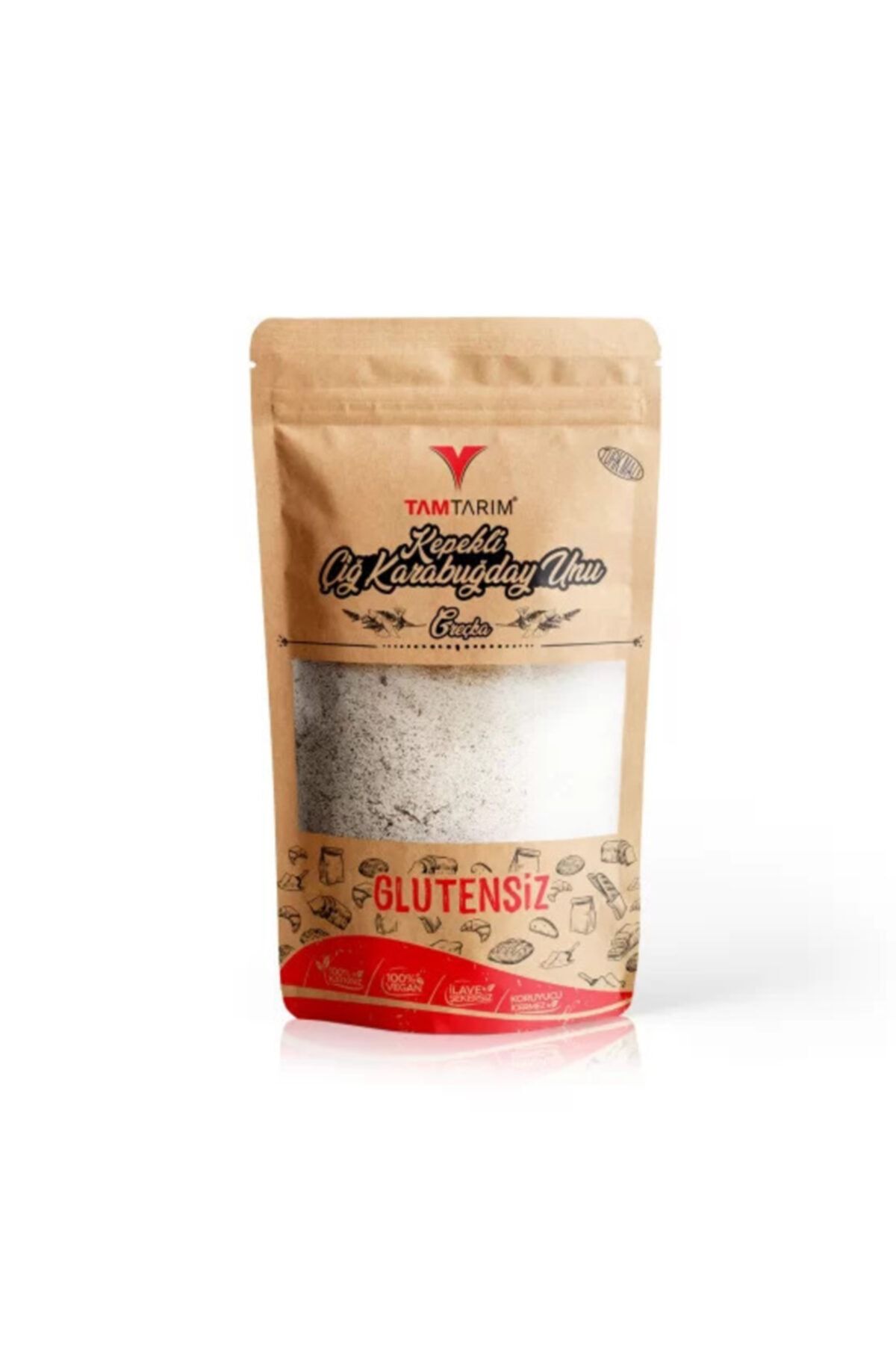 Tam Tarım Glutensiz Kepekli Çiğ Karabuğday Unu 1 Kg