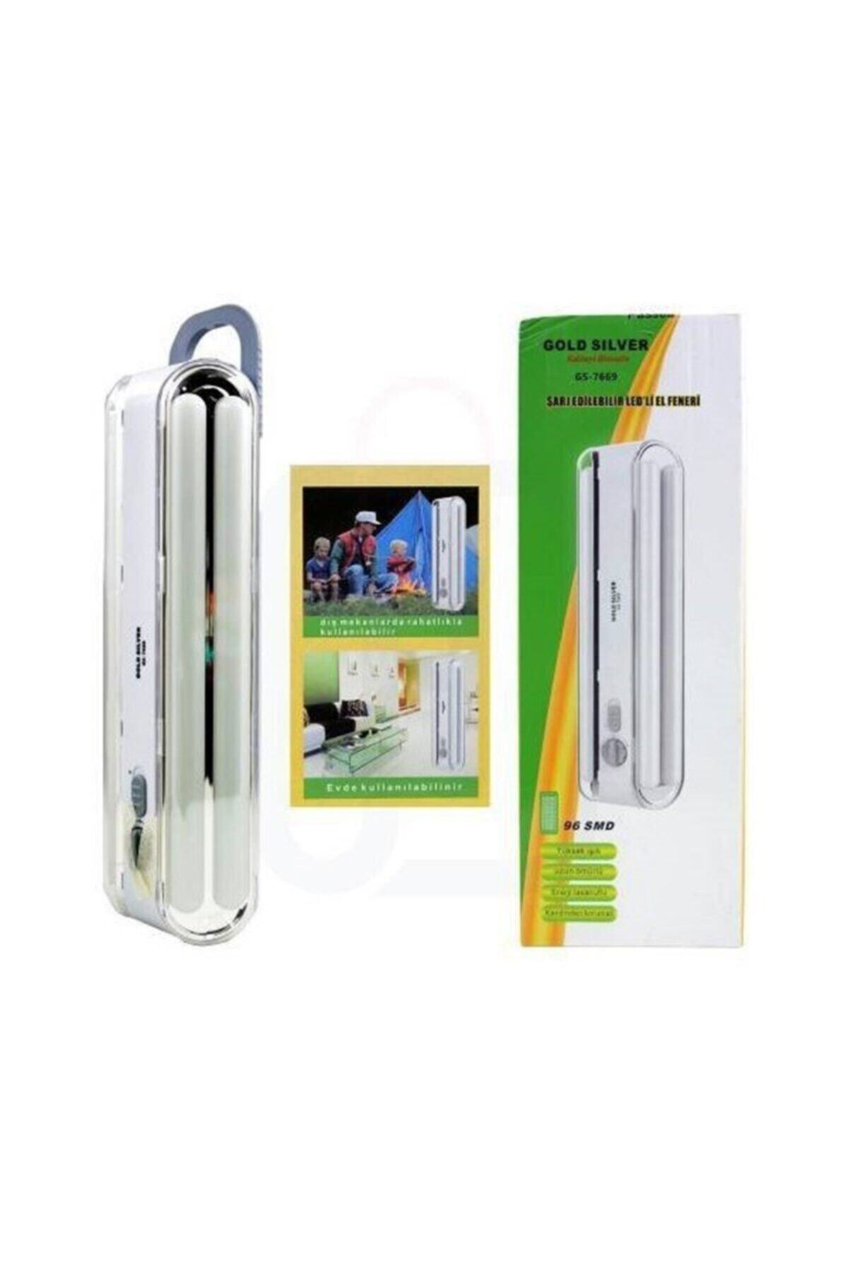TIGER POWER Gld Sılver 7669 Taşına Bilir Kamp Lambası Işıldak 96 Smd Enerji Tasarruflu