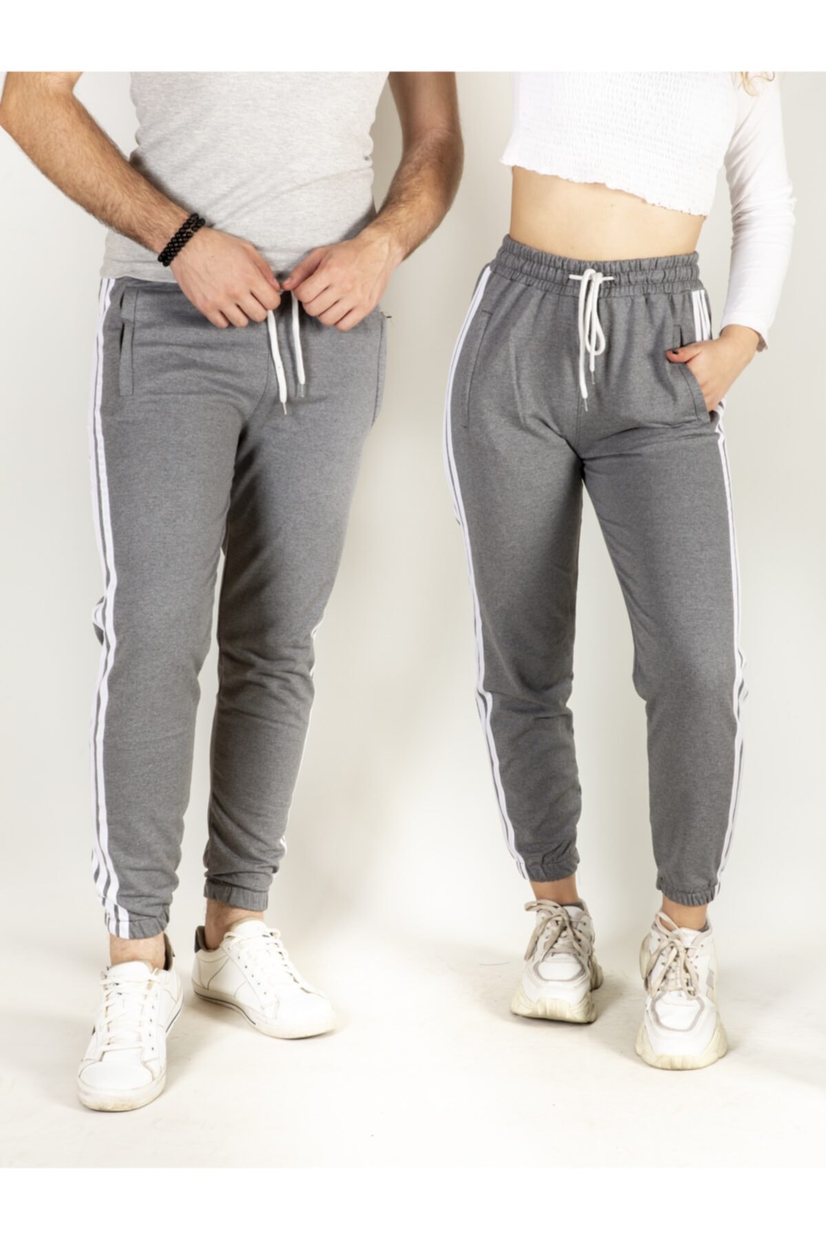 KARGO Ex 3 Şeritli Paça Lastikli Unisex Eşofman Füme