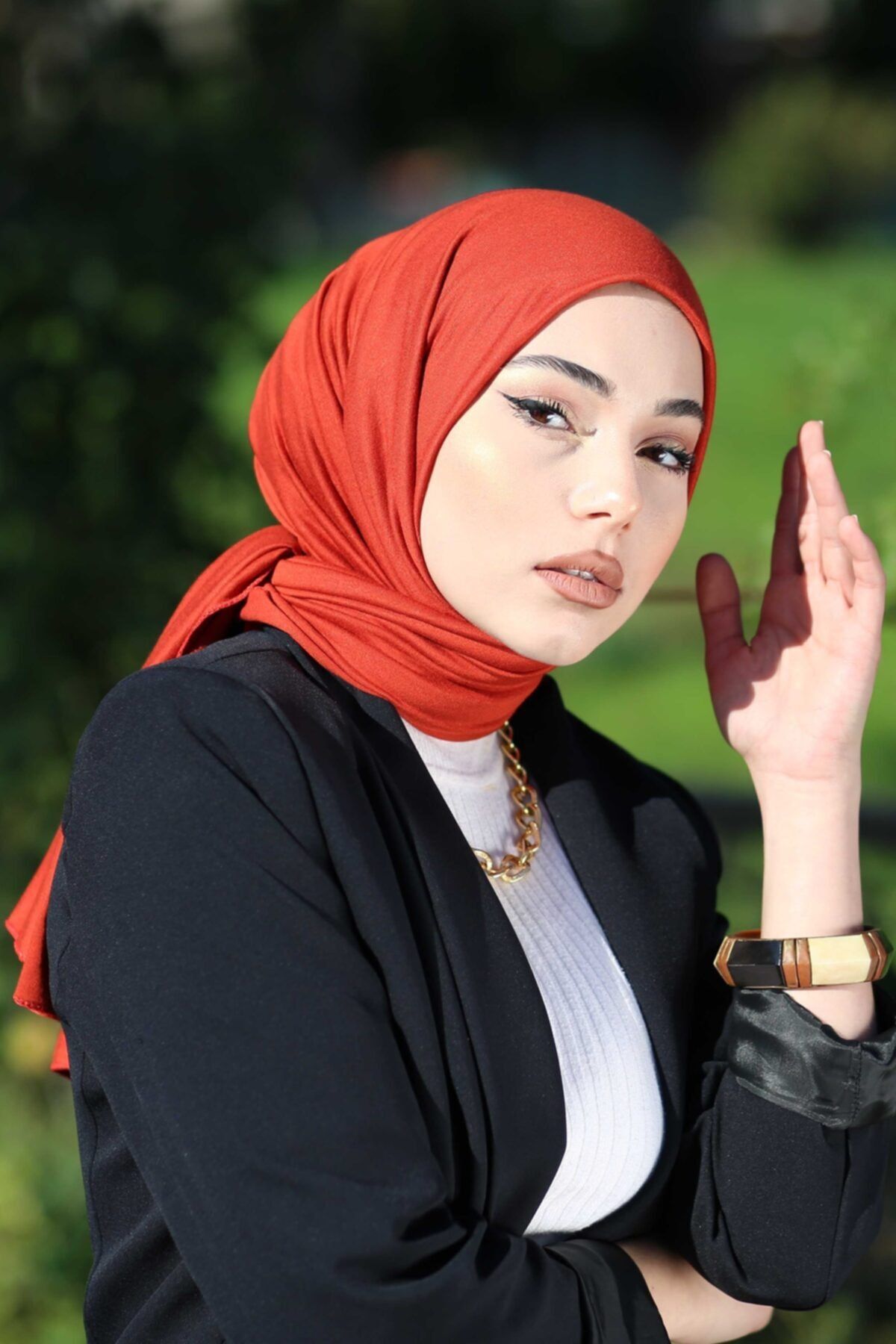 NİCE Penye Şal -kiremit