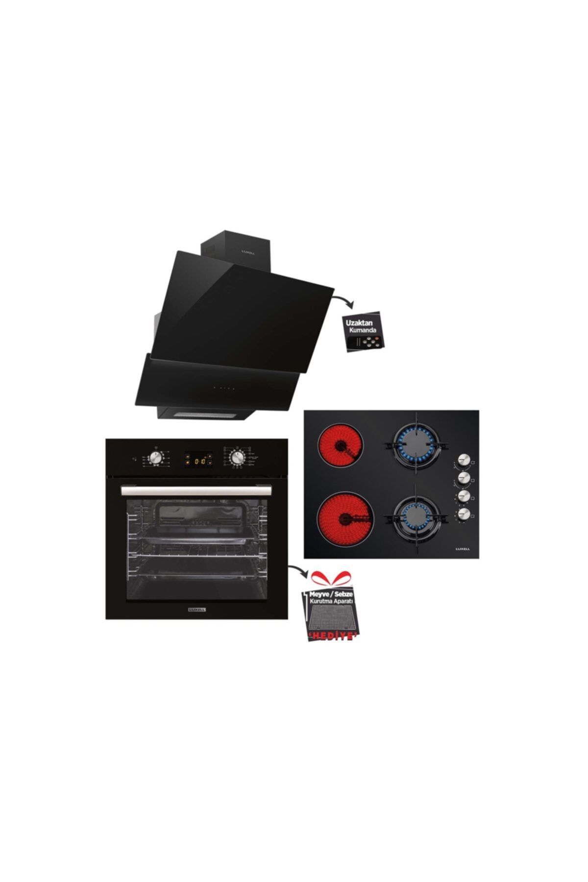 Luxell Vitroseramik 2+2 Opall Set