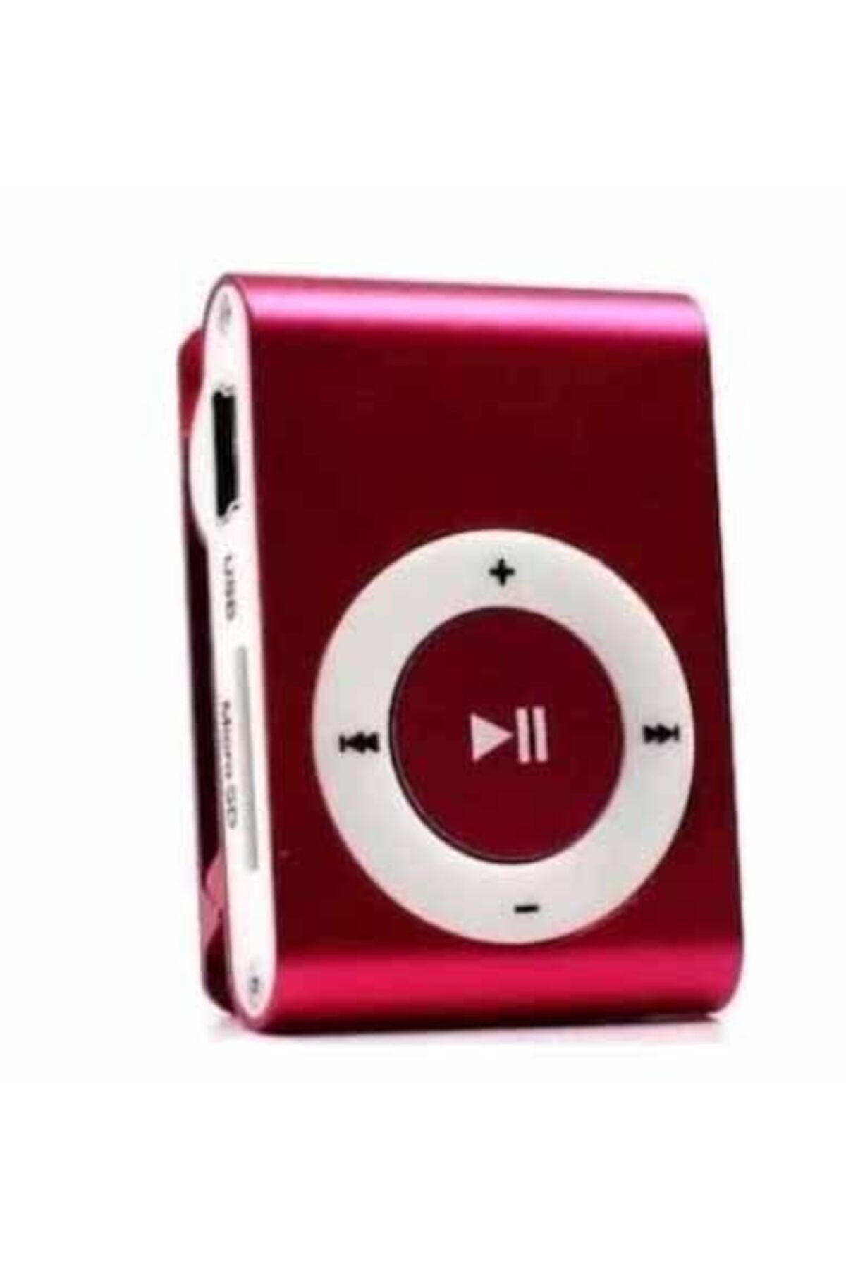 İLETİSİM23 Kensa Mini Mp3 Çalar Micro Sd Kart Girişli Müzik Çalar + Kulaklık Mp3 Kırmızı