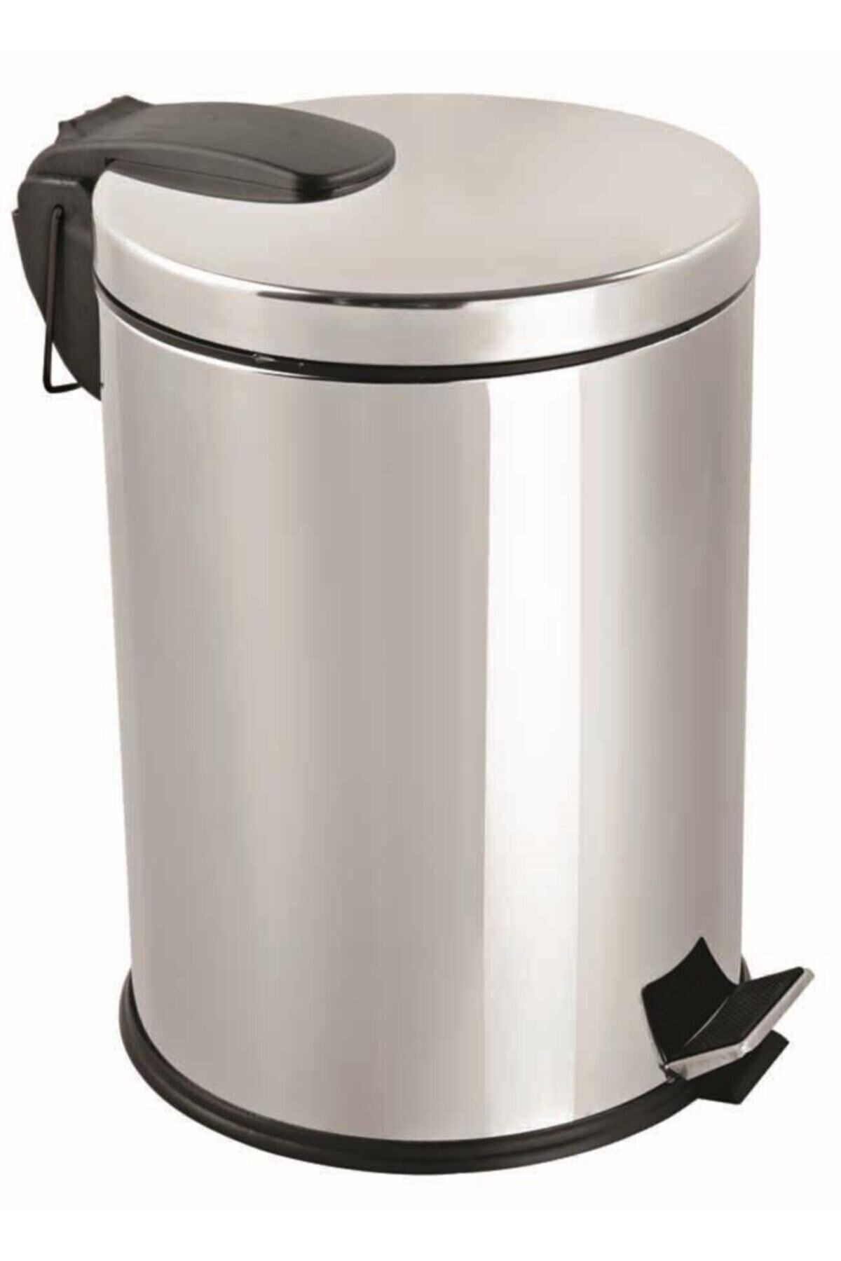 LarinHome Paslanmaz Metal Pedallı Çöp Kovası 40 Lt