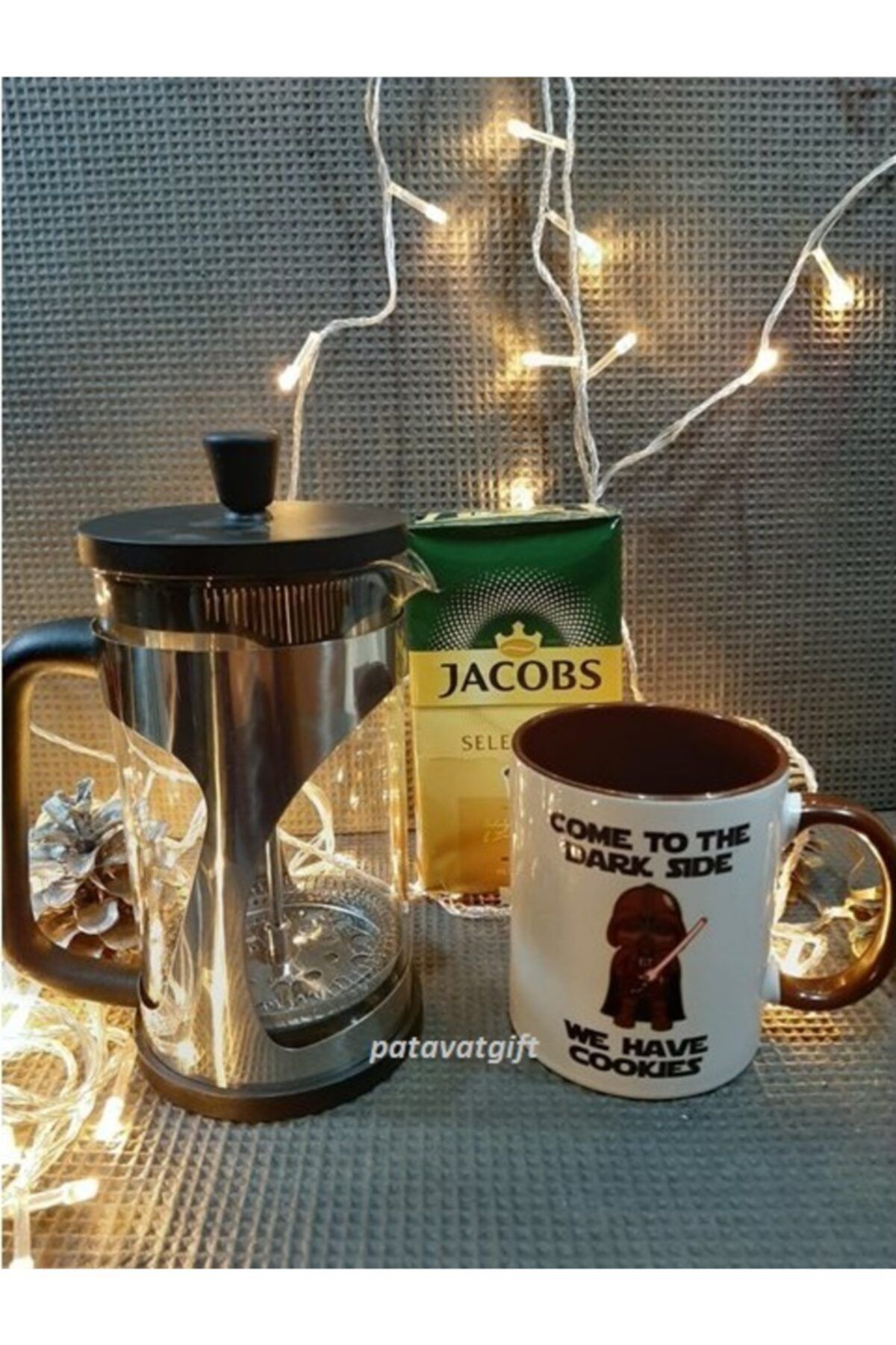 Patavat Starwars Fincan & French Press & Jacobs Hediye Seti