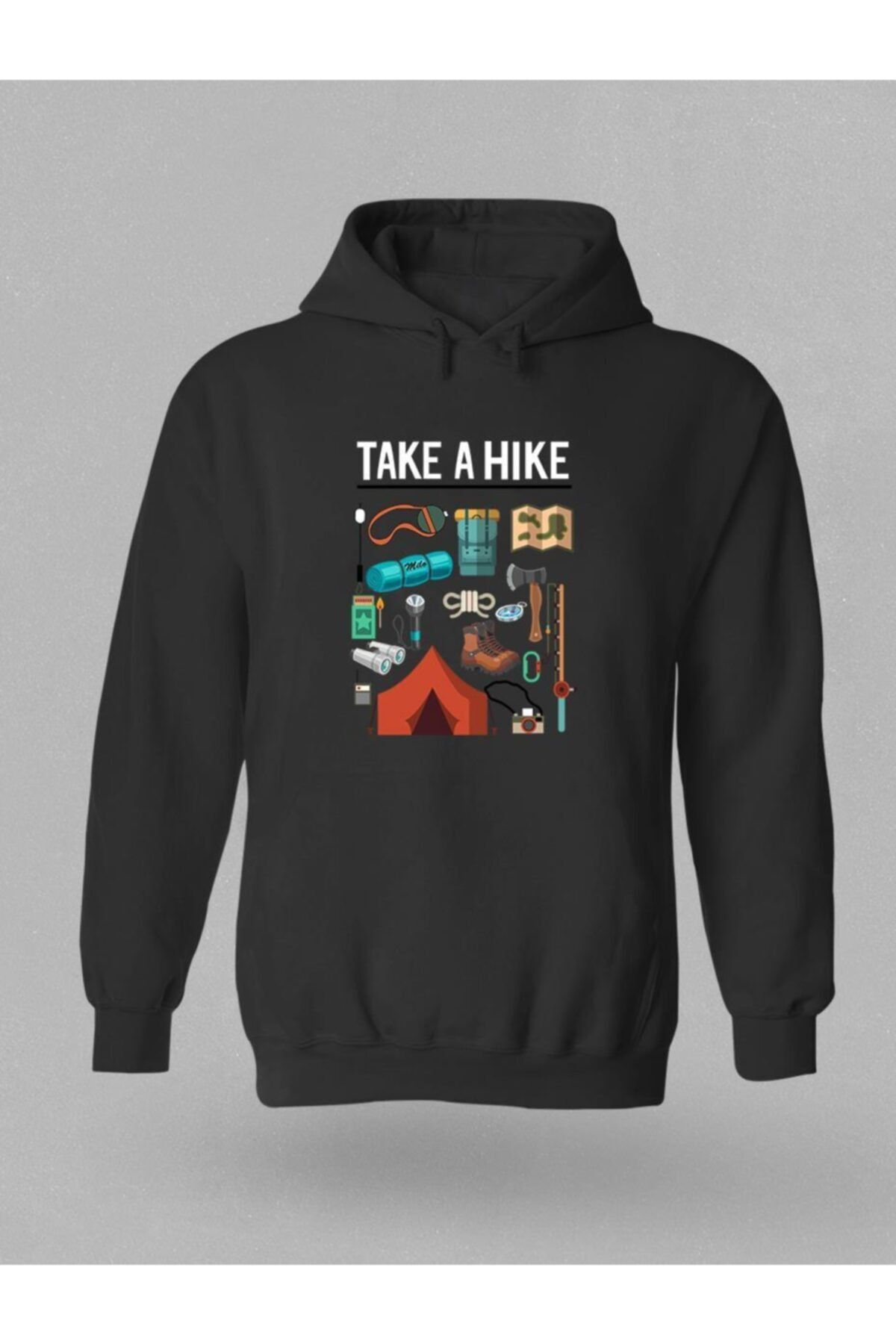 Milo Of Climbing Meldo Kamp Temalı Baskılı Kapüşonlu Sweatshirt-b