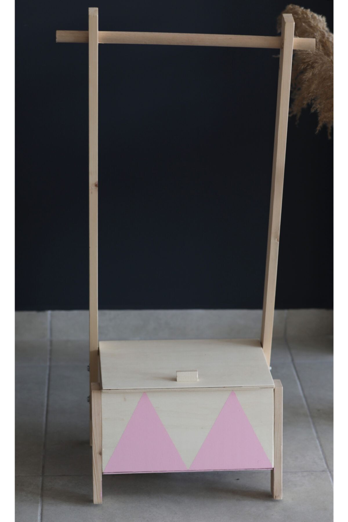 woodywood Ahşap Çocuk Askılık Pembe