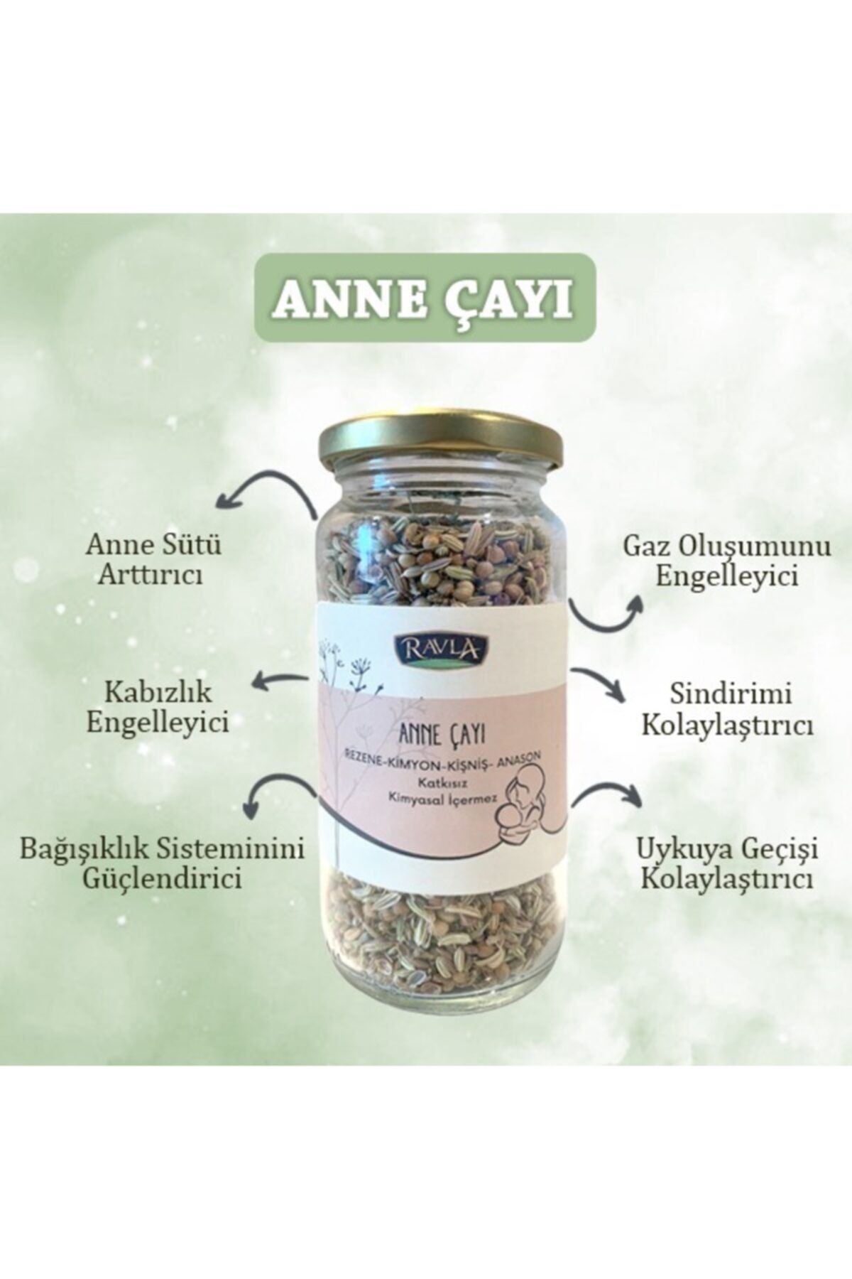 Ravla Anne Çayı -90gr Süt Artırıcı -gaz Giderici -bulantı Giderici