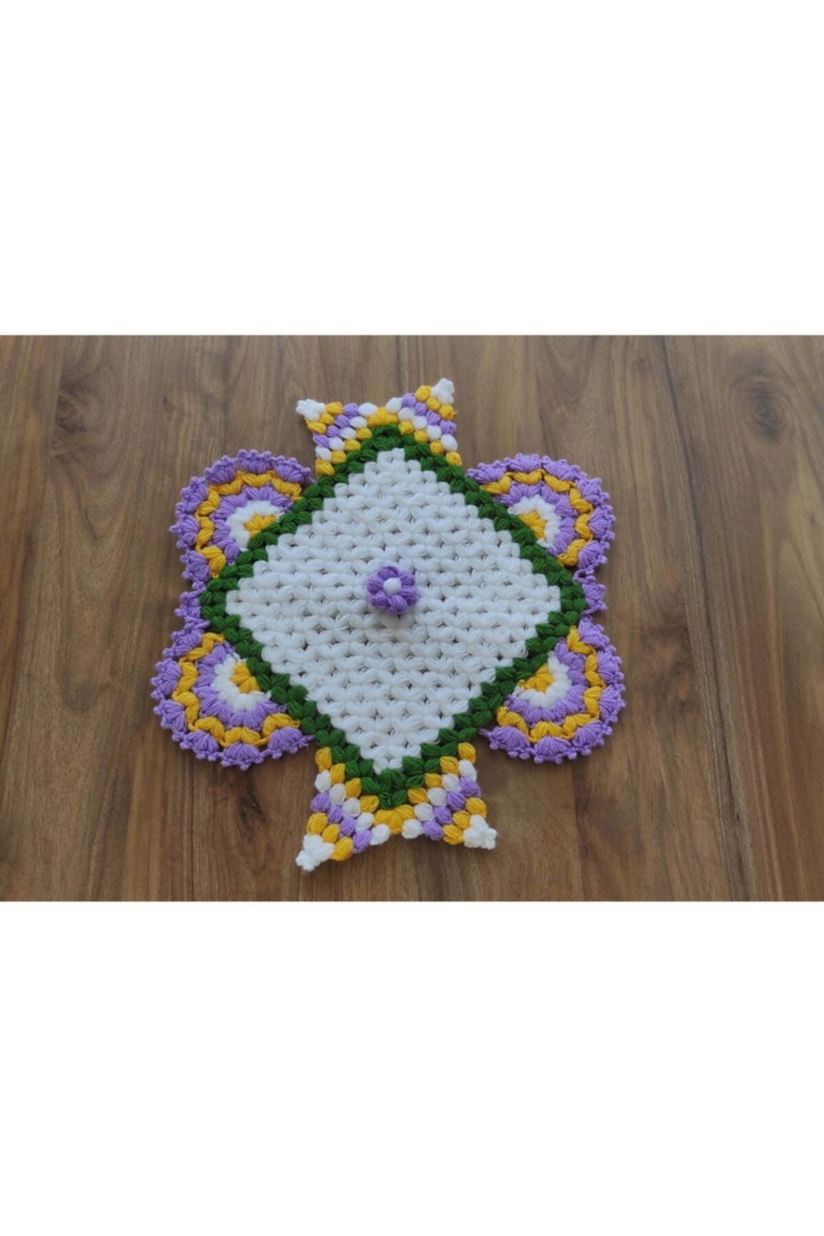 Mimoza El Örgüsü Yün Örme Balık Model Banyo Lifi 30x28 Cm