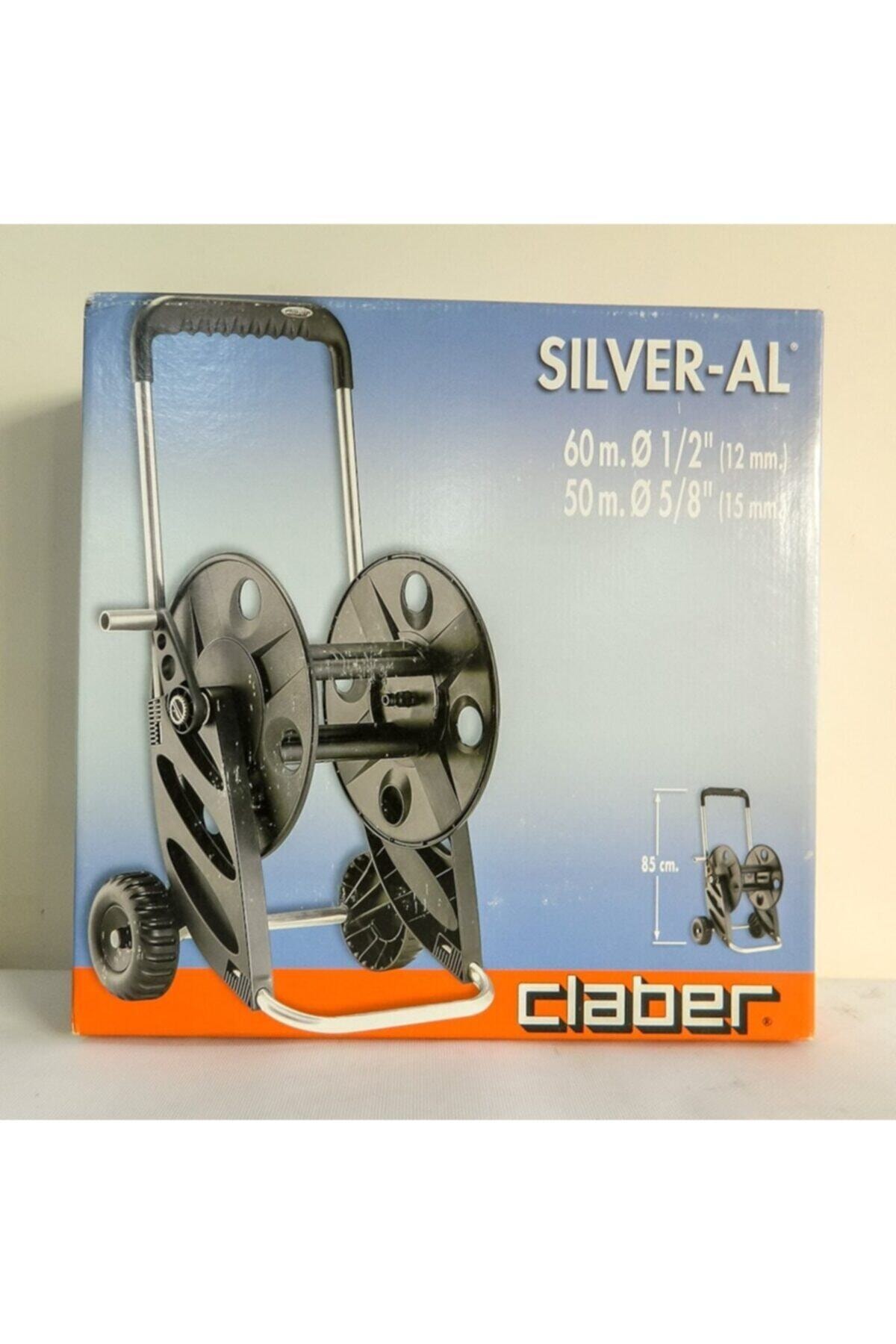 CLABER 8977 Silver-al Tekerlekli Hortum Makarası