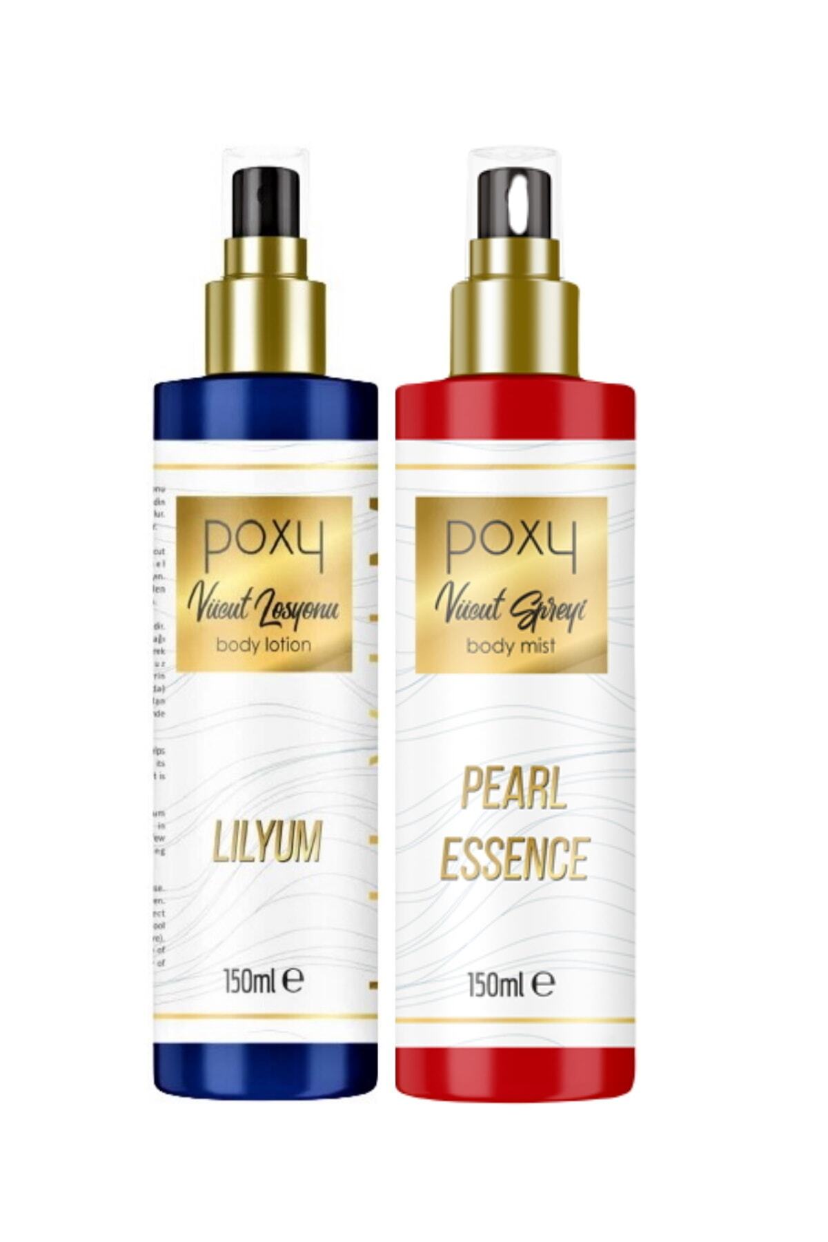 Poxy Lilyum Vücut Losyonu 150 Ml & Pearl Essence Vücut Spreyi 150 Ml