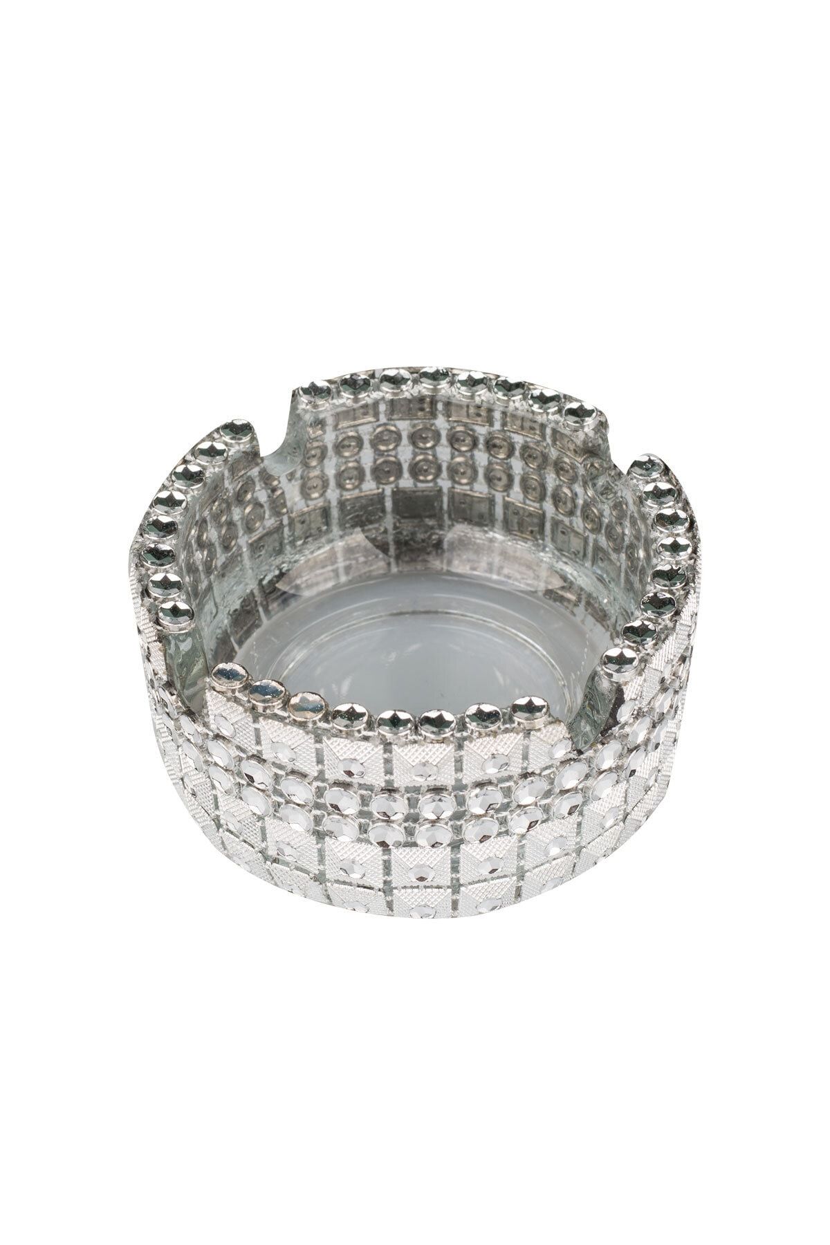 NESGIFT Gümüş Desenli Swarovski Taş Kaplama Küçük Küllük