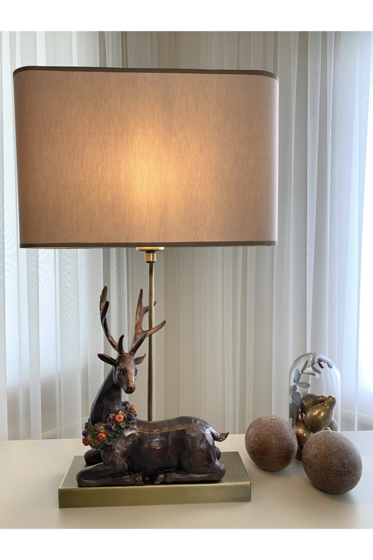 İz Design İstanbul Kızıl Sika Geyik Abajur