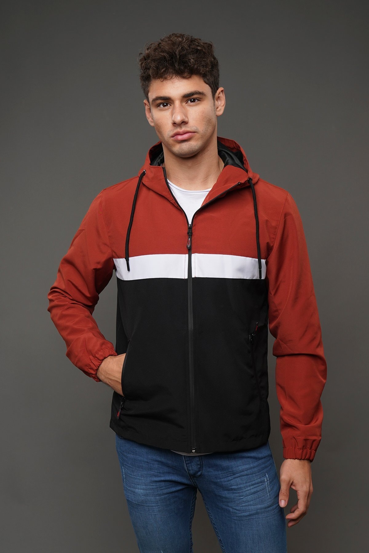 GABRİA Renk Bloklu Yağmurluk