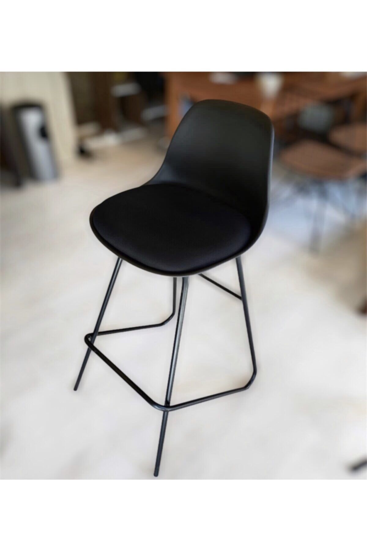 Sandalye Shop Mila Bar Sandalyesi 75 Cm Siyah.100 Cm Ve Üzeri Ada &mutfak Masalarına Uyumlu