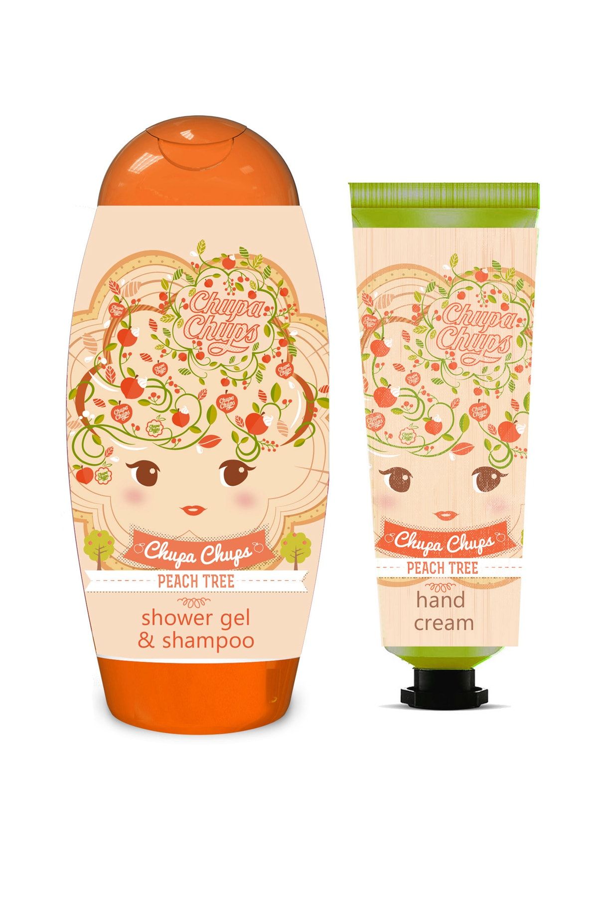 BIES Chupa Chups Peach Tree Set Şeftali Aromalı Çocuk El Kremi Ve Duş Jeli & Şampuan Seti