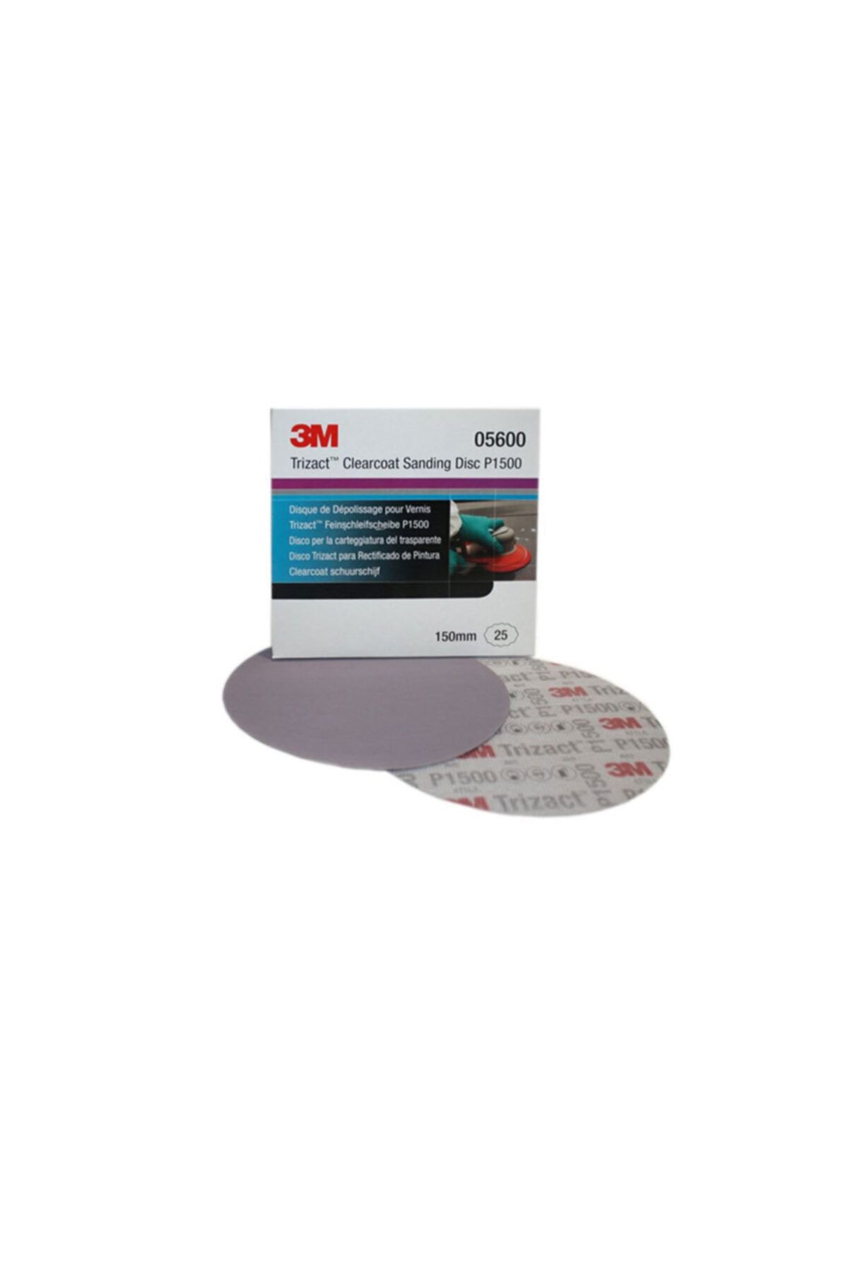 3M 5600 Trizact Finisaj Diski 150mm P1500 1 Paket 25 Adet