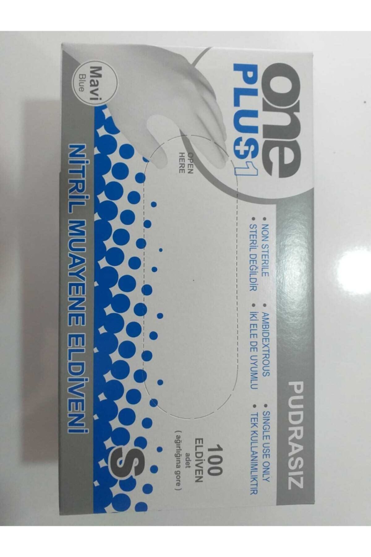 One Plus1 Pudrasız Nitri Eldiven L Beden 5 Kutu