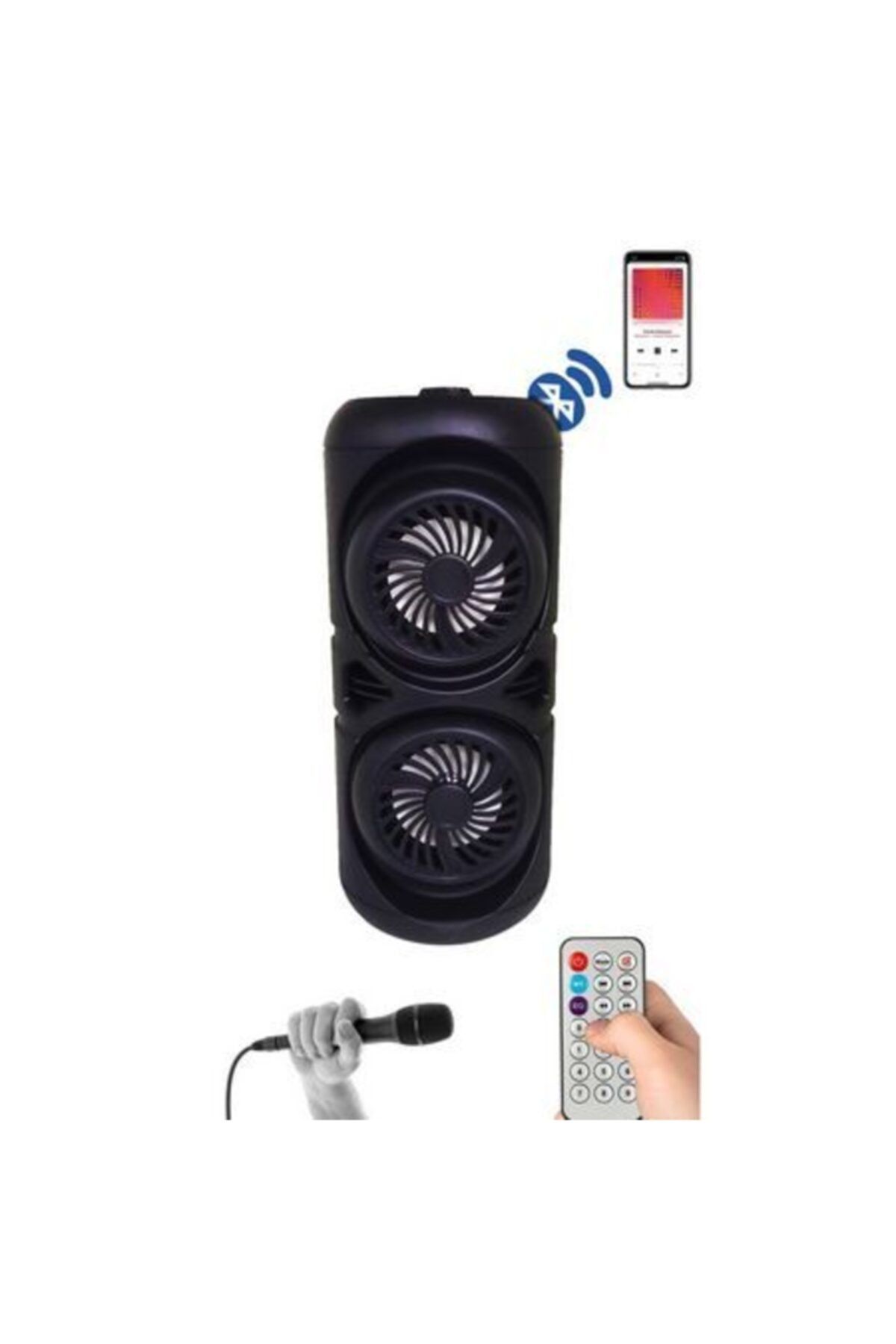 BCA Zqs-4221 Bluetooth Led Işıklı Kumandalı Taşınabilir Kablosuz Ses Bombası Hoparlör