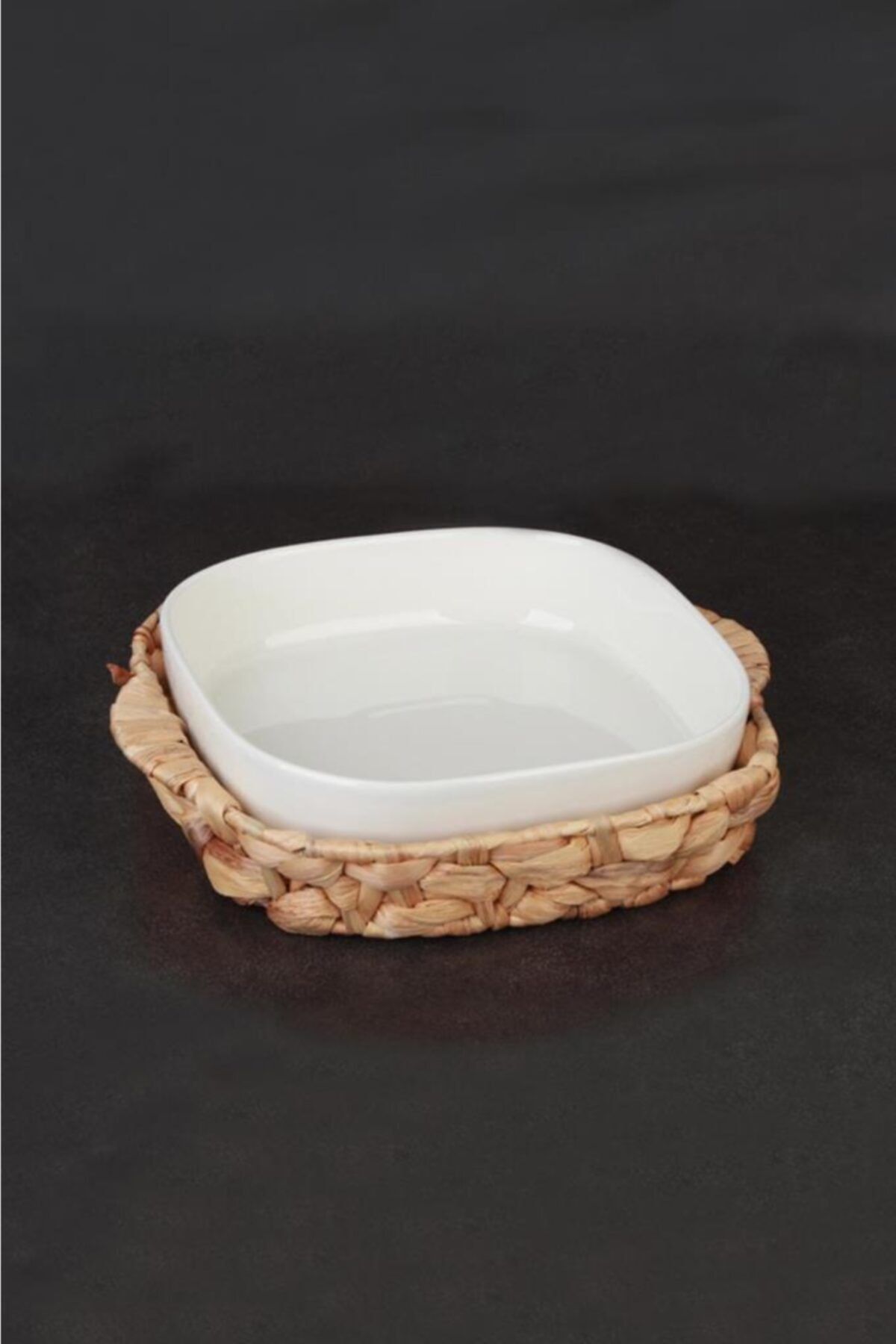 ACAR Porselen Hasır Sepetli Fırın Kabı 26x22 cm Hay-010381/6