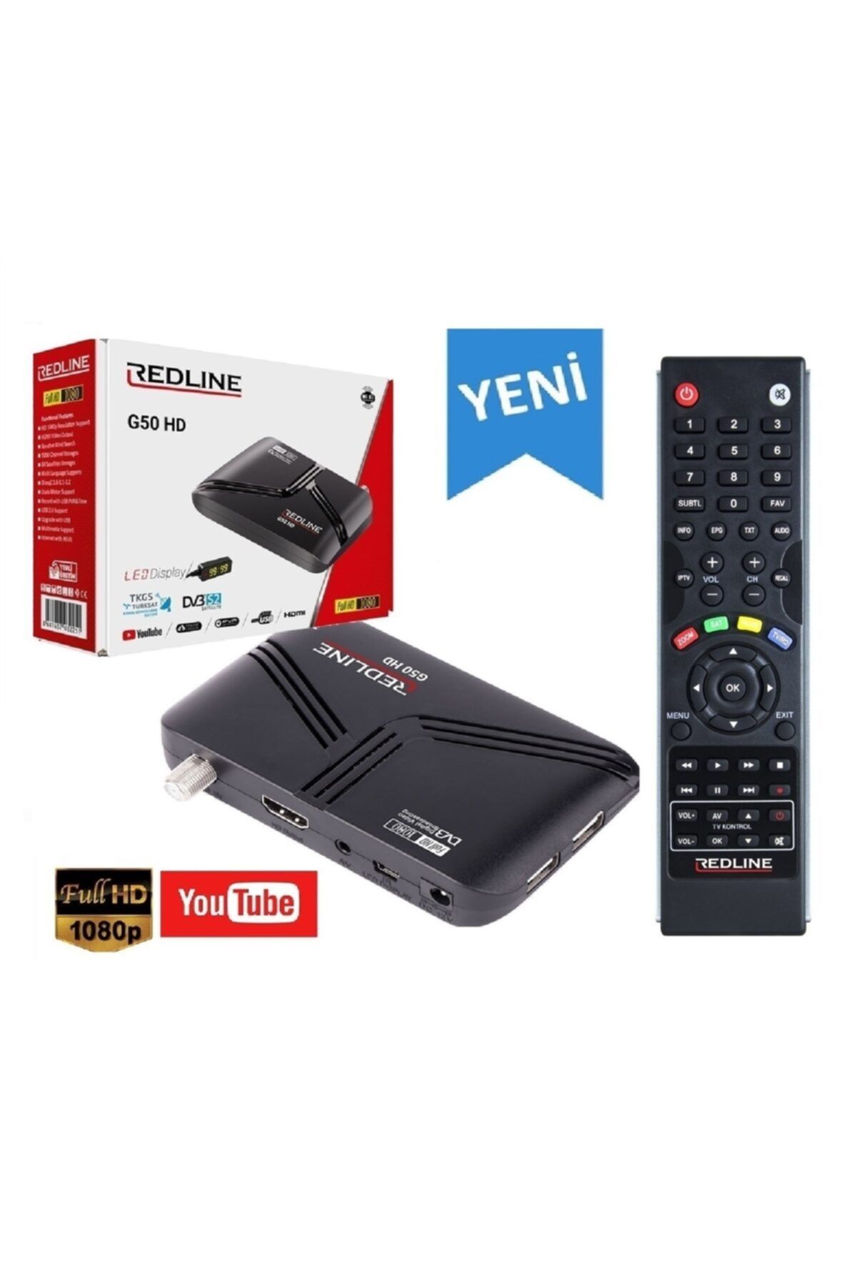 Tekno61 G50 Full Hd Uydu Alıcısı + Akıllı Kumanda + Youtube