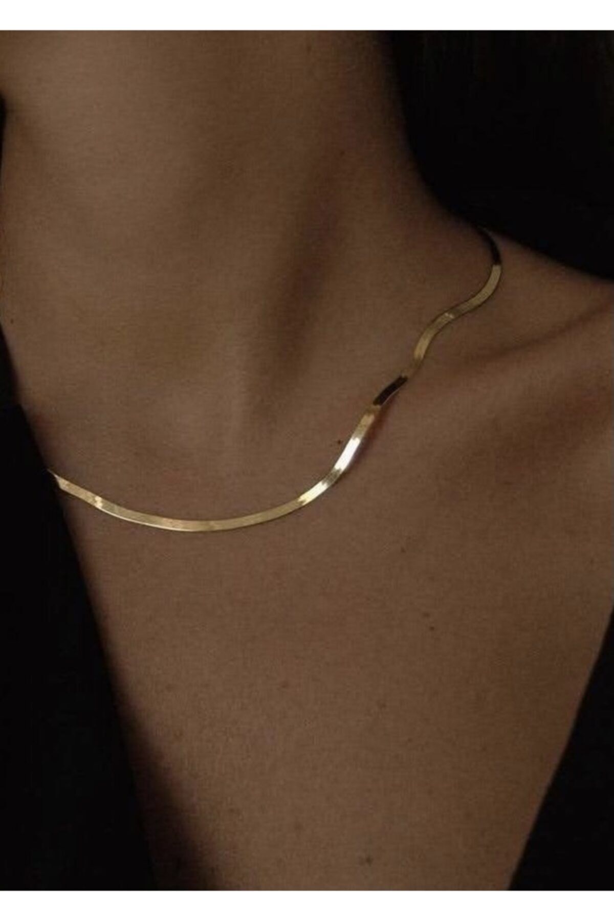 KİLİGİSTANBUL Gold Renk Çelik Italyan Zincir Kolye