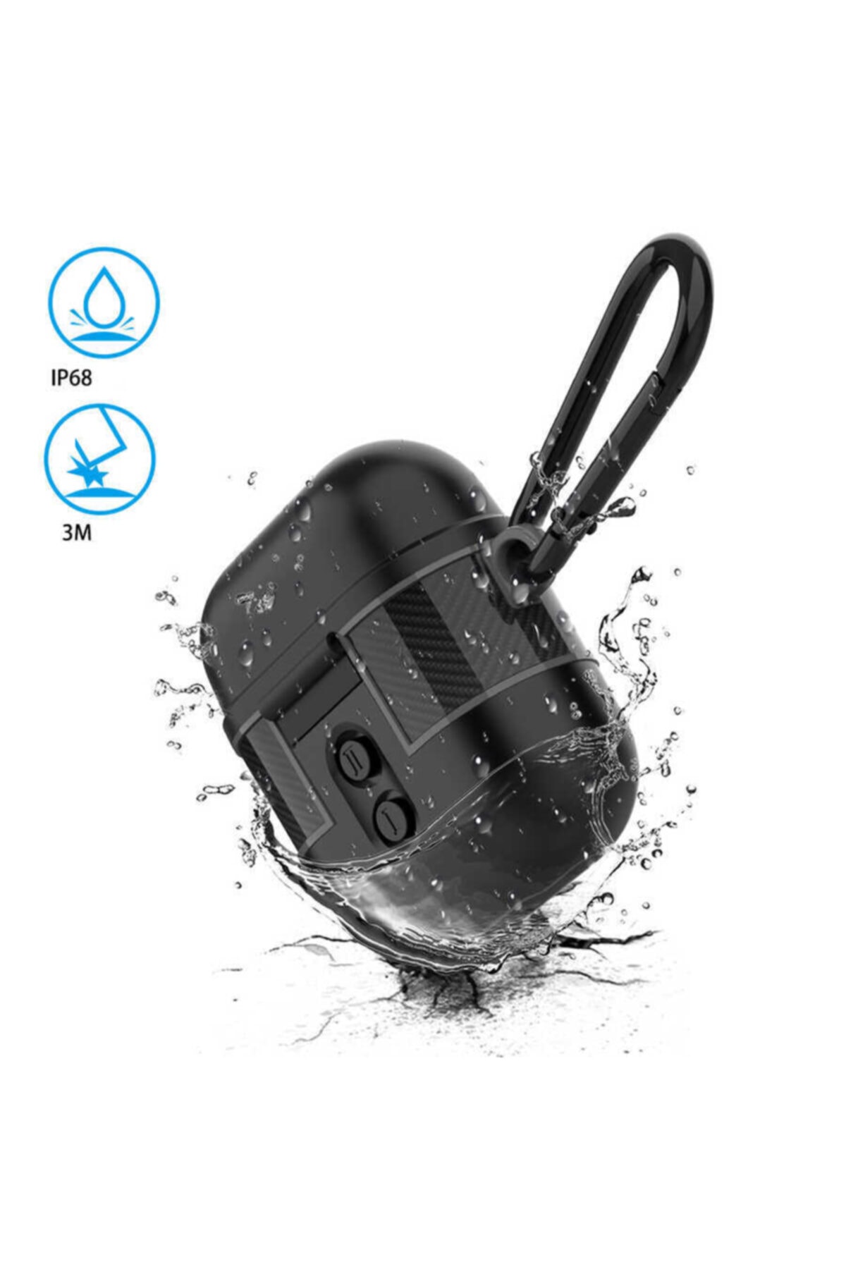 Apple Airpods Uyumlu Zırhlı Silikon Premium Kılıf Water Prof