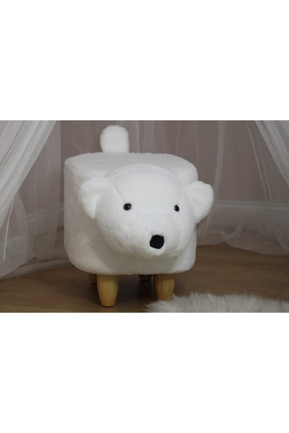 Bijuland Home Sevimli Kutup Ayısı Peluş Çocuk Taburesi