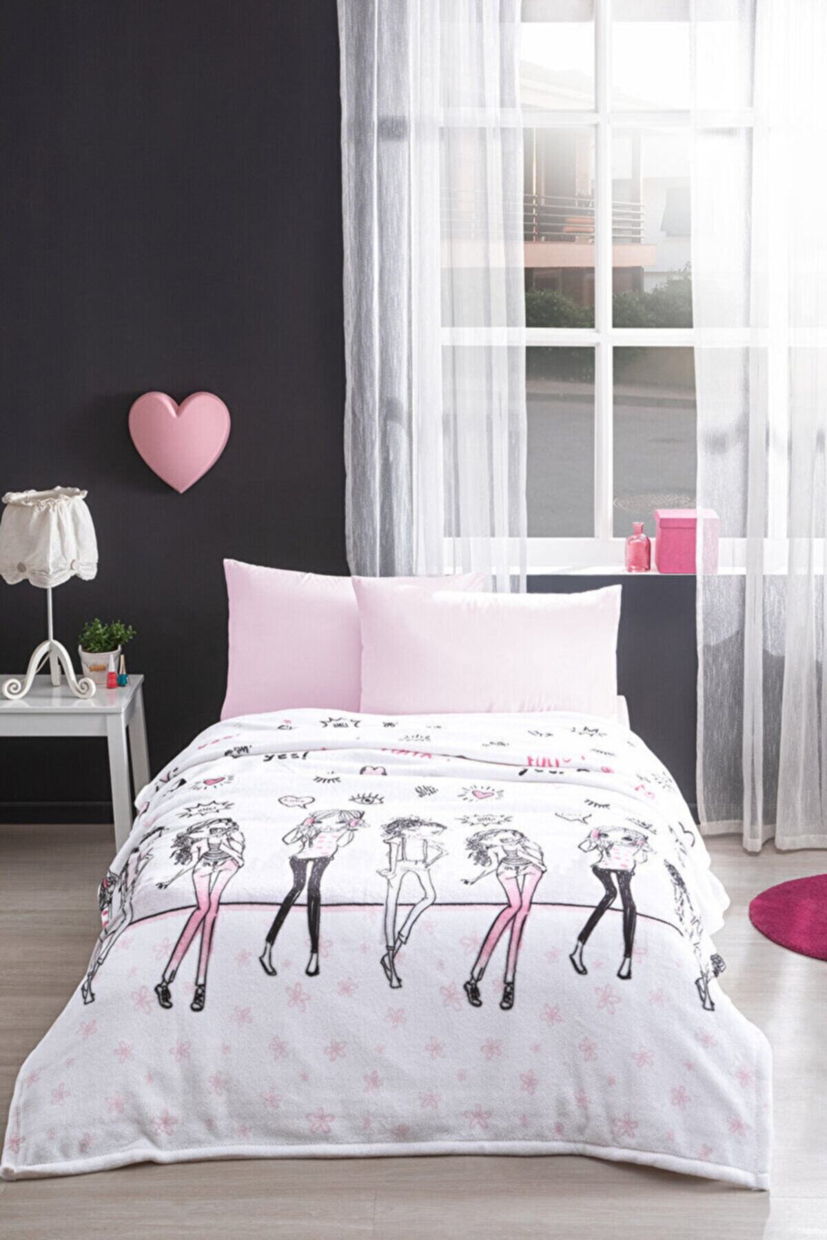 FLORETTA Cool Girls Tek Kişilik Soft Battaniye