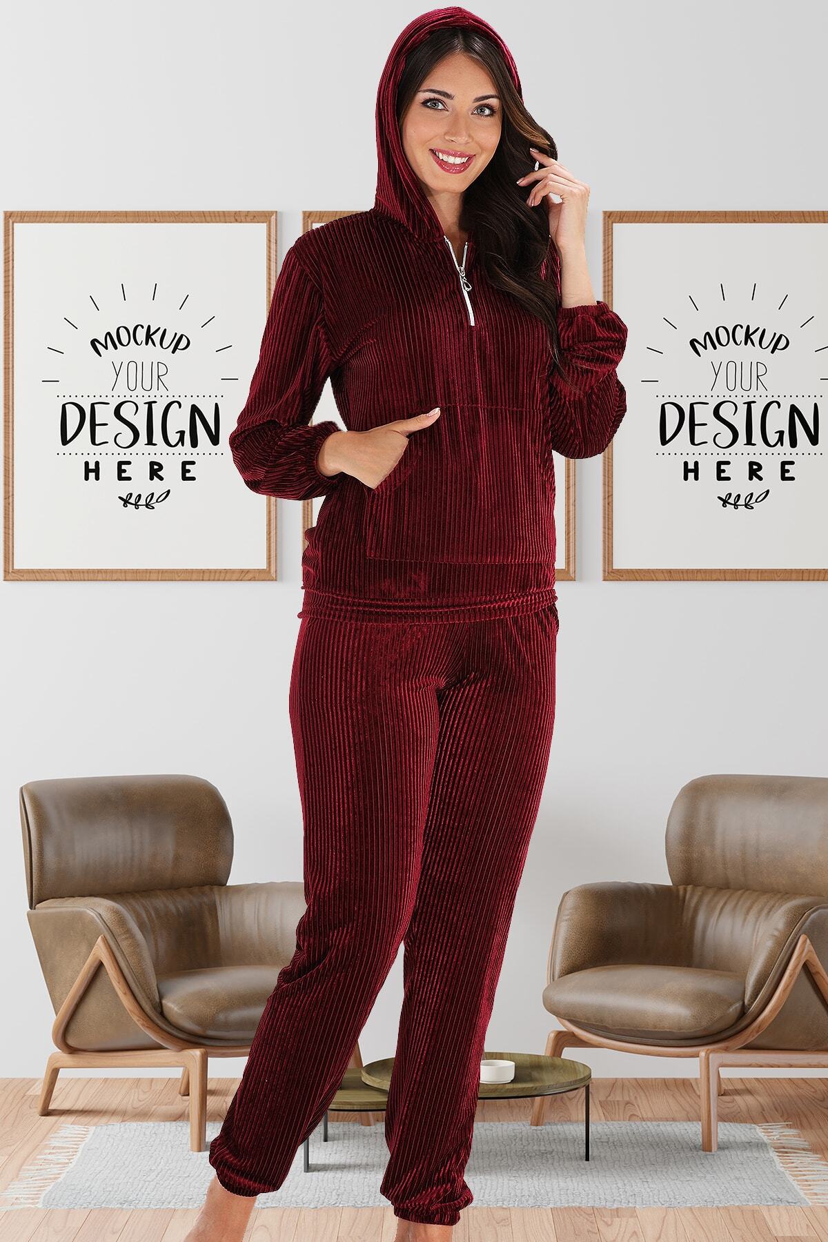 Bella Secret Kadife Kadın Eşofman Takımı