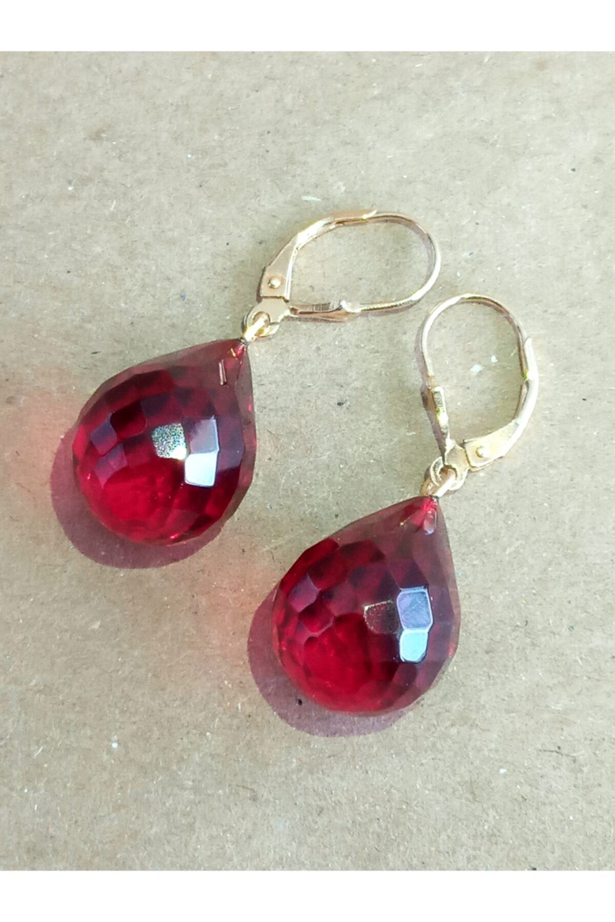 Amber by Mazukna Yakut Karayip Damla Kehribar Küpe