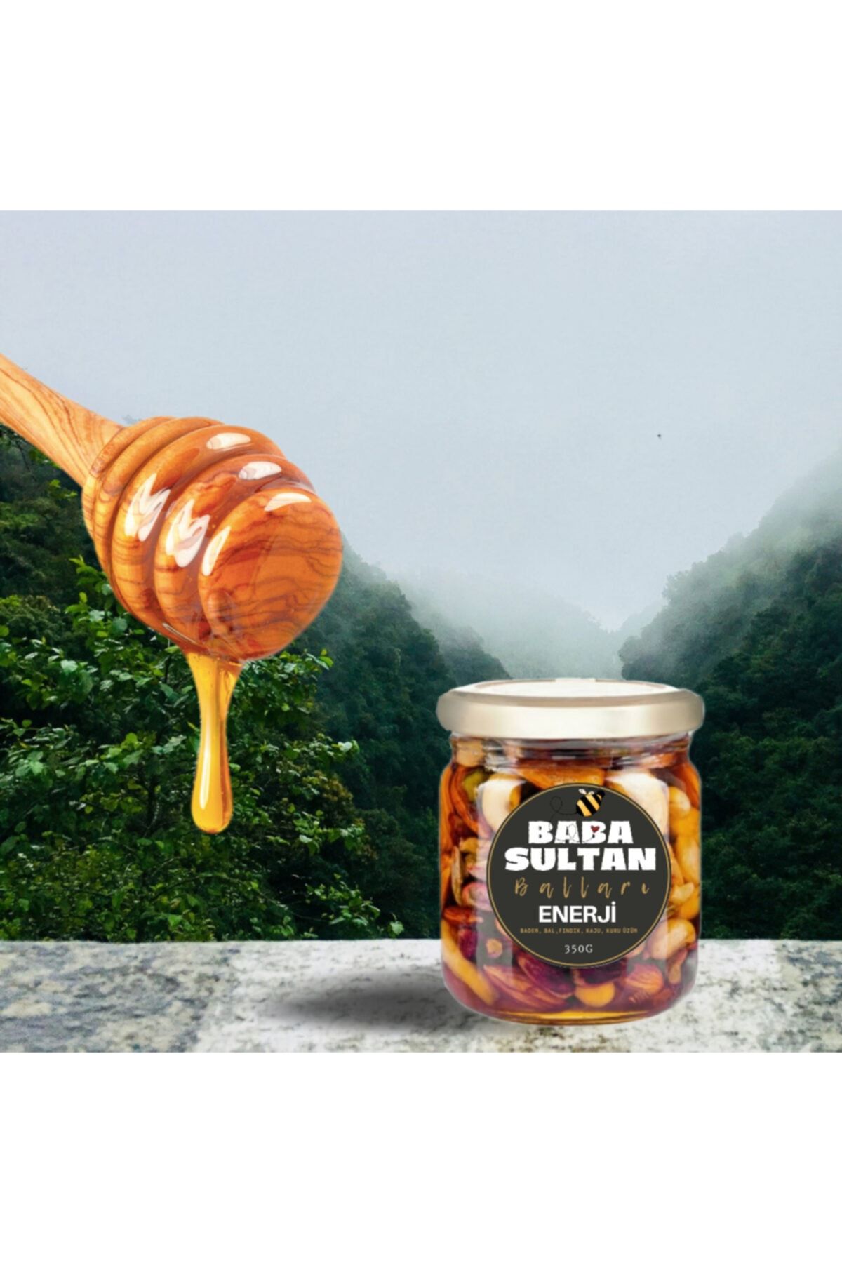 BabaSultan Balları Eneri 350 G (bal+badem+kaju+fındık+kuru Üzüm)