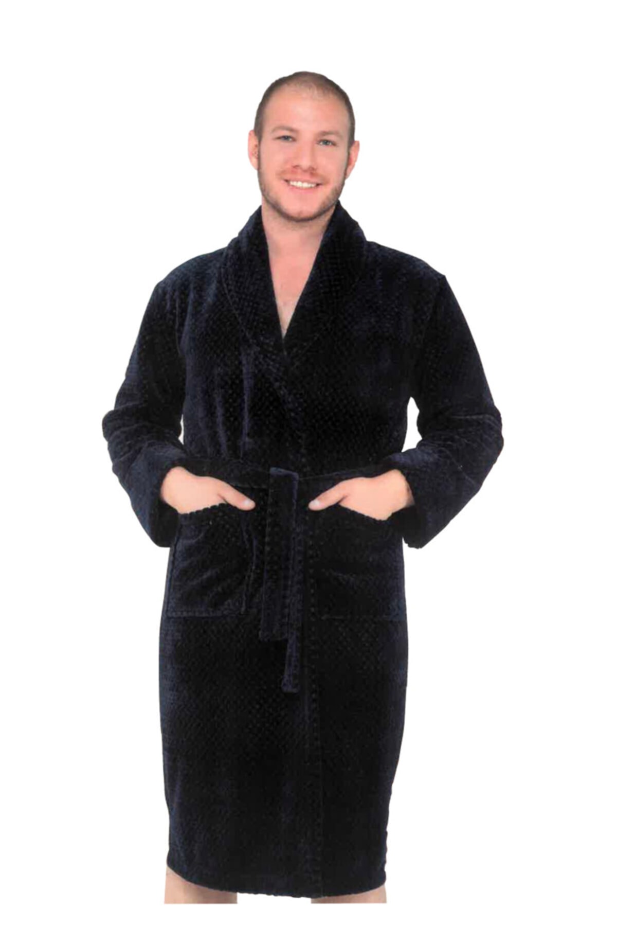 MEYHOME Wellsoft Peluş Erkek Sabahlık