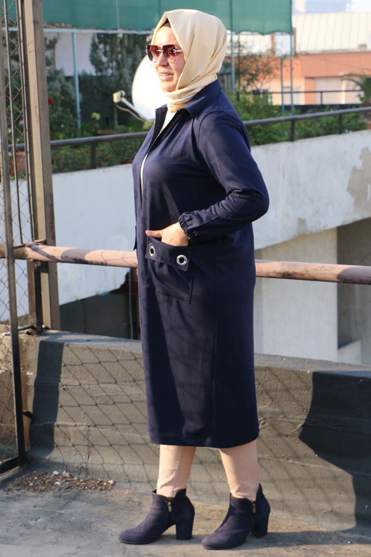 Eslina Büyük Kuş Gözlü Ceket