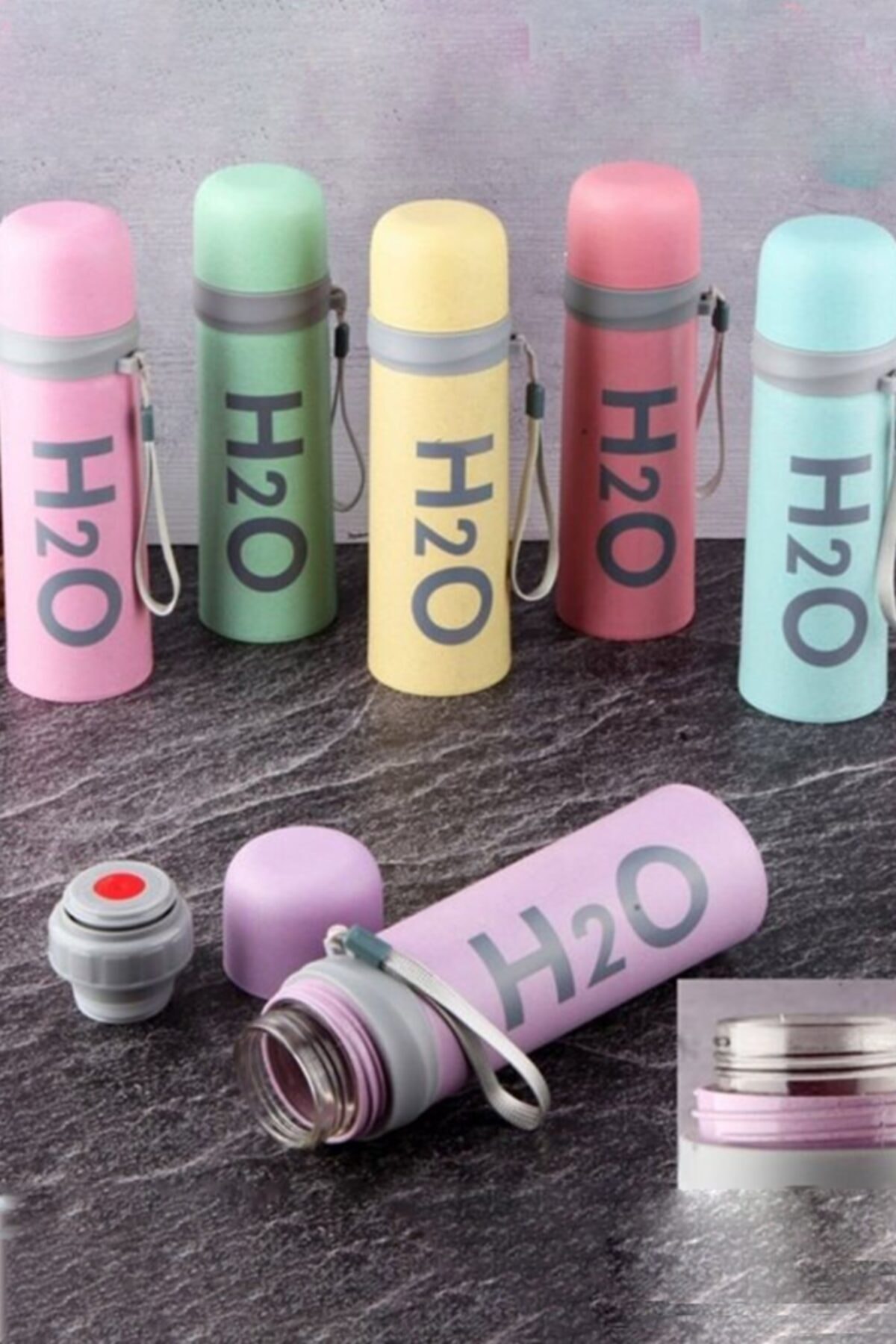 mybedesten Renkli H2o Içi Cam Matara