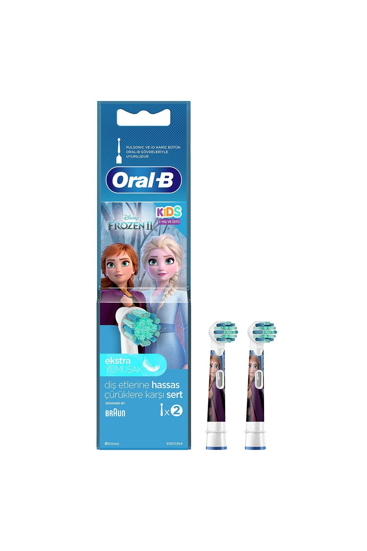 OralB Çocuklar İçin Diş Fırçası Yedek Başlığı Frozen 2'li