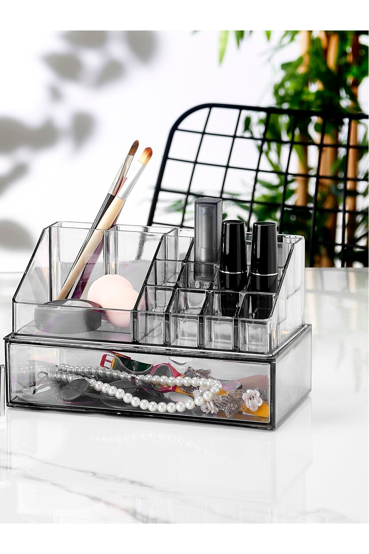 Meleni Home Çekmeceli Takı Makyaj Kozmetik Düzenleyici Organizer ( 22,5*12,5*13,8)