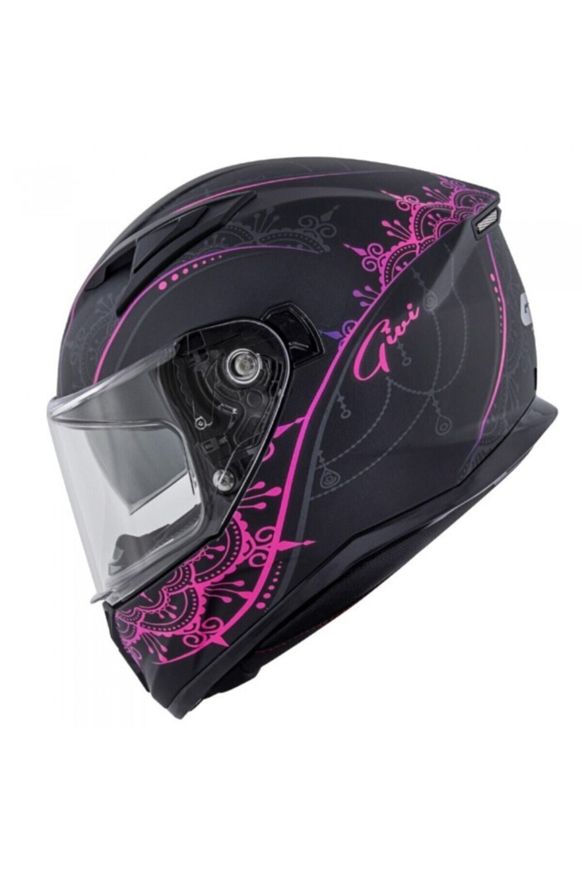 Givi Gıvı Stoccarda Mendhı Mat Siyah Pembe Kask