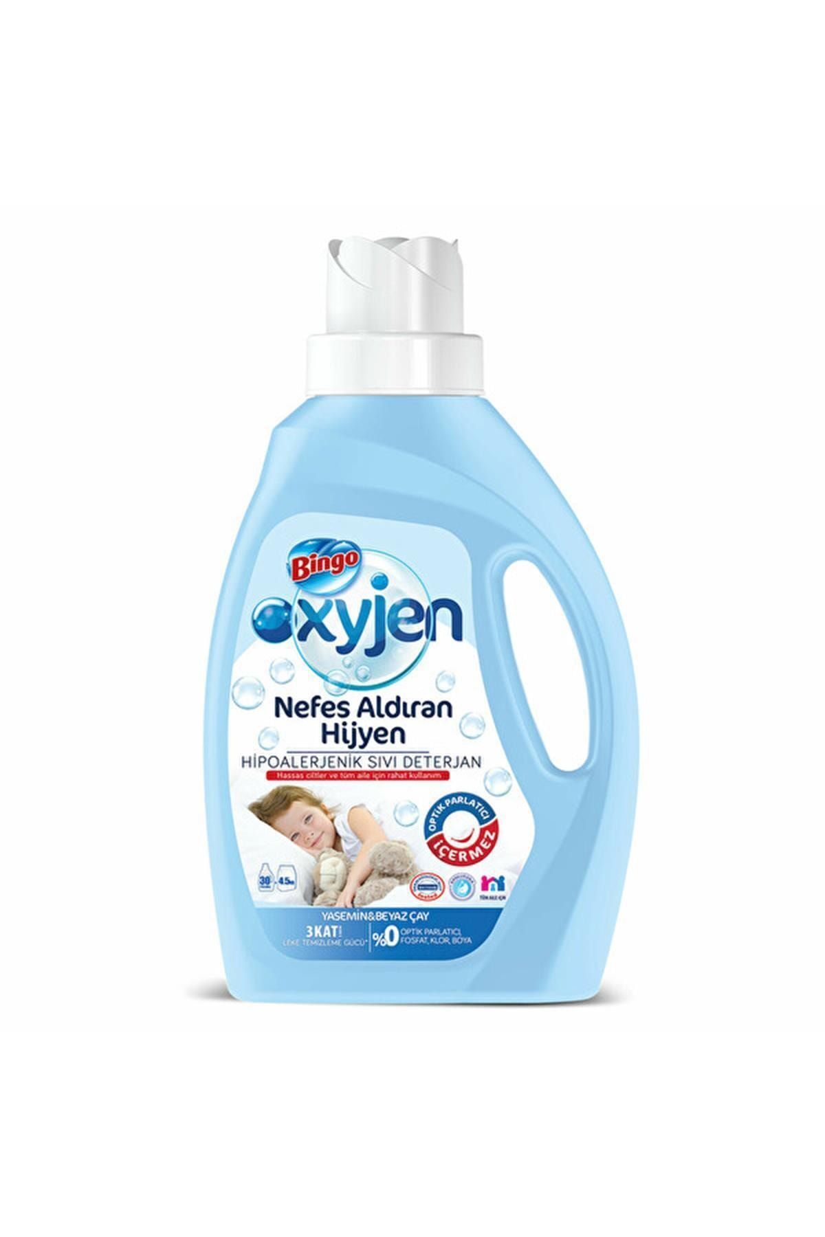 Bingo Oxygen Sıvı Çamaşır Deterjanı Yasemin&beyaz Çay 1950 ml
