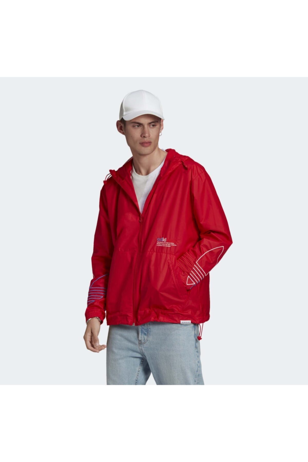 adidas Adicolor Fto Erkek Kırmızı Rüzgarlık (gn3561)