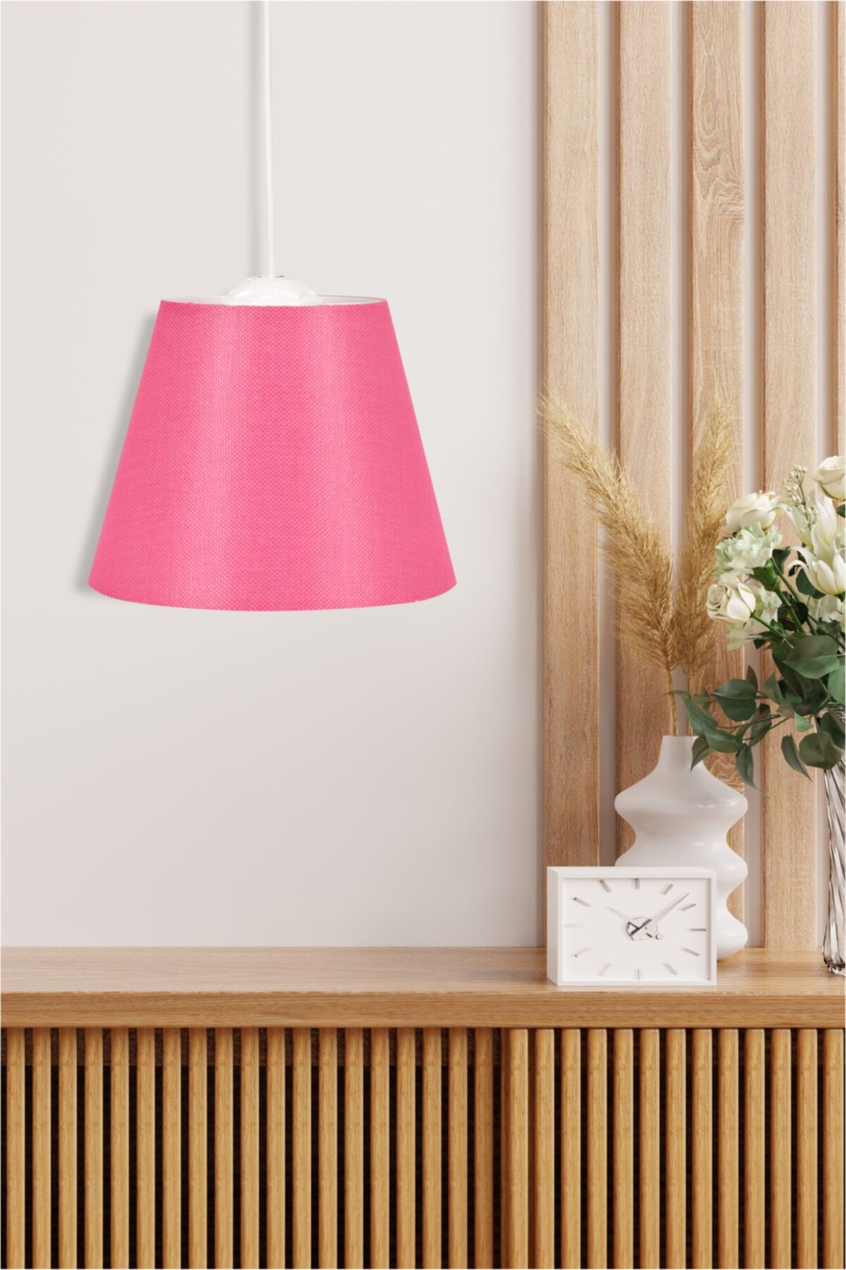 sinerjistore Tekli Sarkıt Pembe Modern Avize