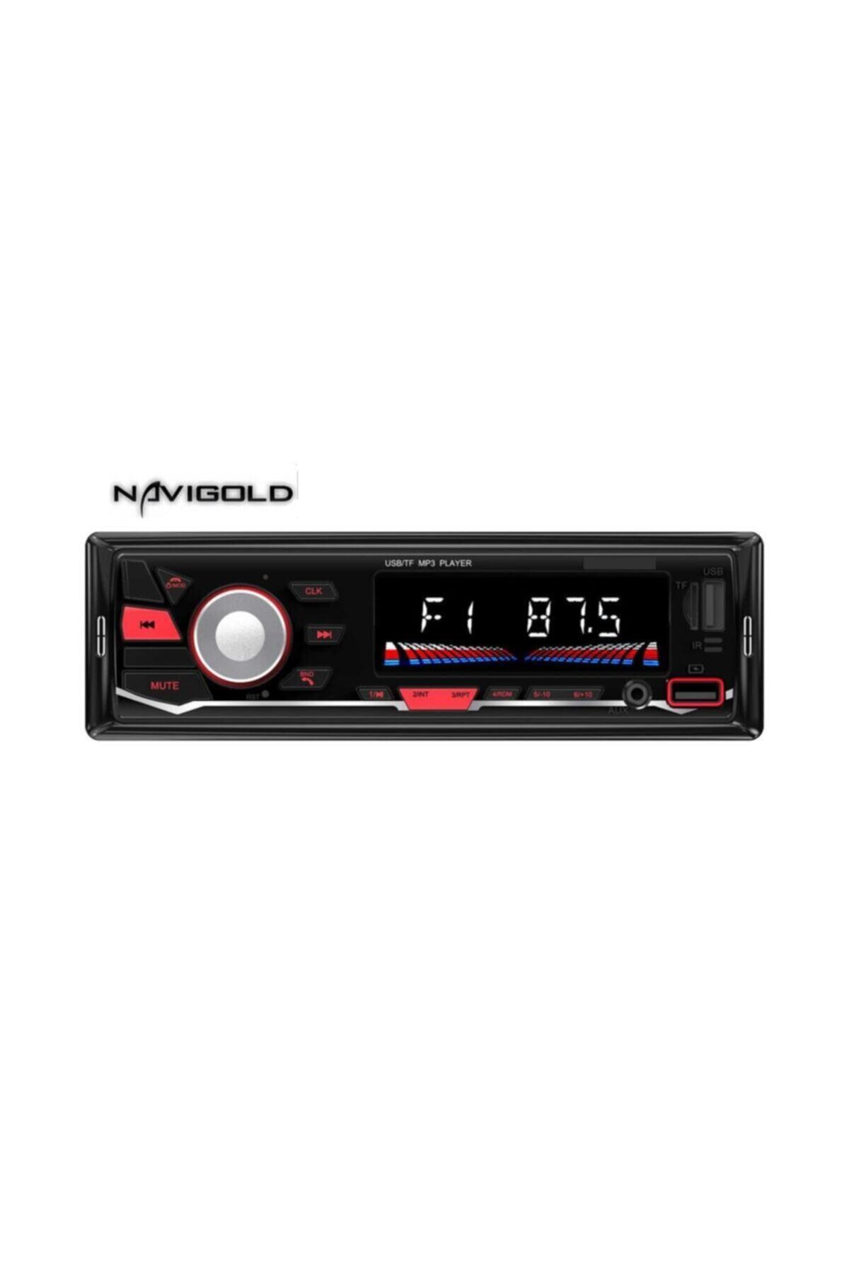 Navigold Çift Usb Bluetooth Radyo Sd Kart Araba Oto Teybi Amfi Çıkışlı Kumandalı Iso Soket