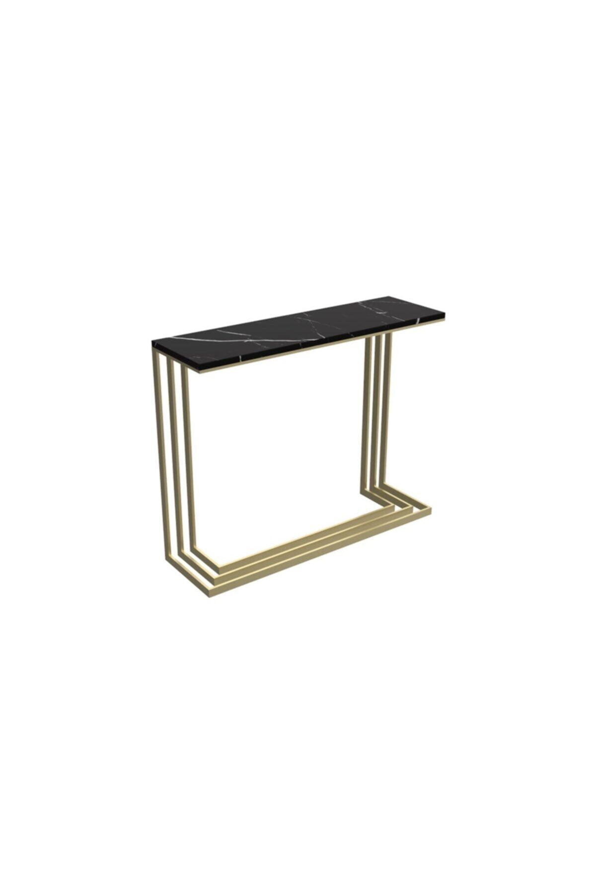 MAKSA Marta 100cm Alexandrette Black Satine Pirinç Konsol