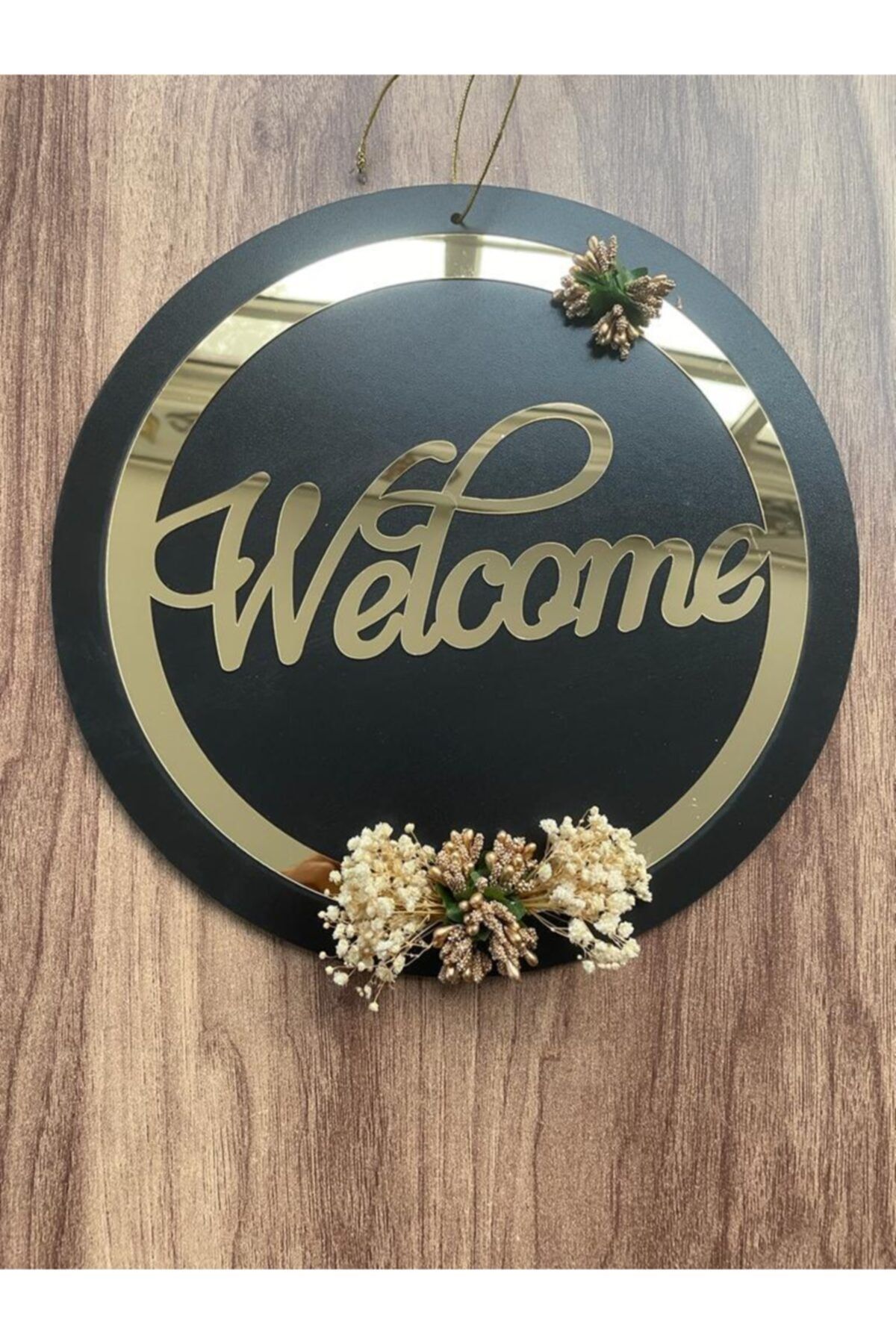 ONCA HEDİYELİK Welcome Aynalı Pleksi Kapı Süsü