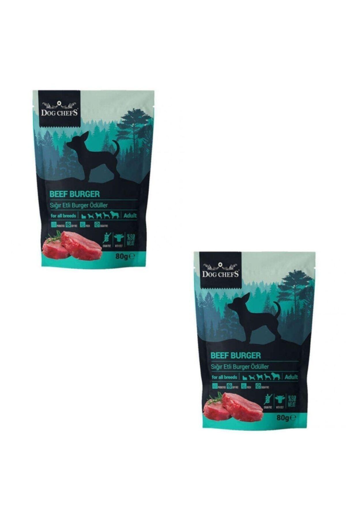Dog Chefs Biftekli Köpek Ödül Maması 80 Gr 2 Adet